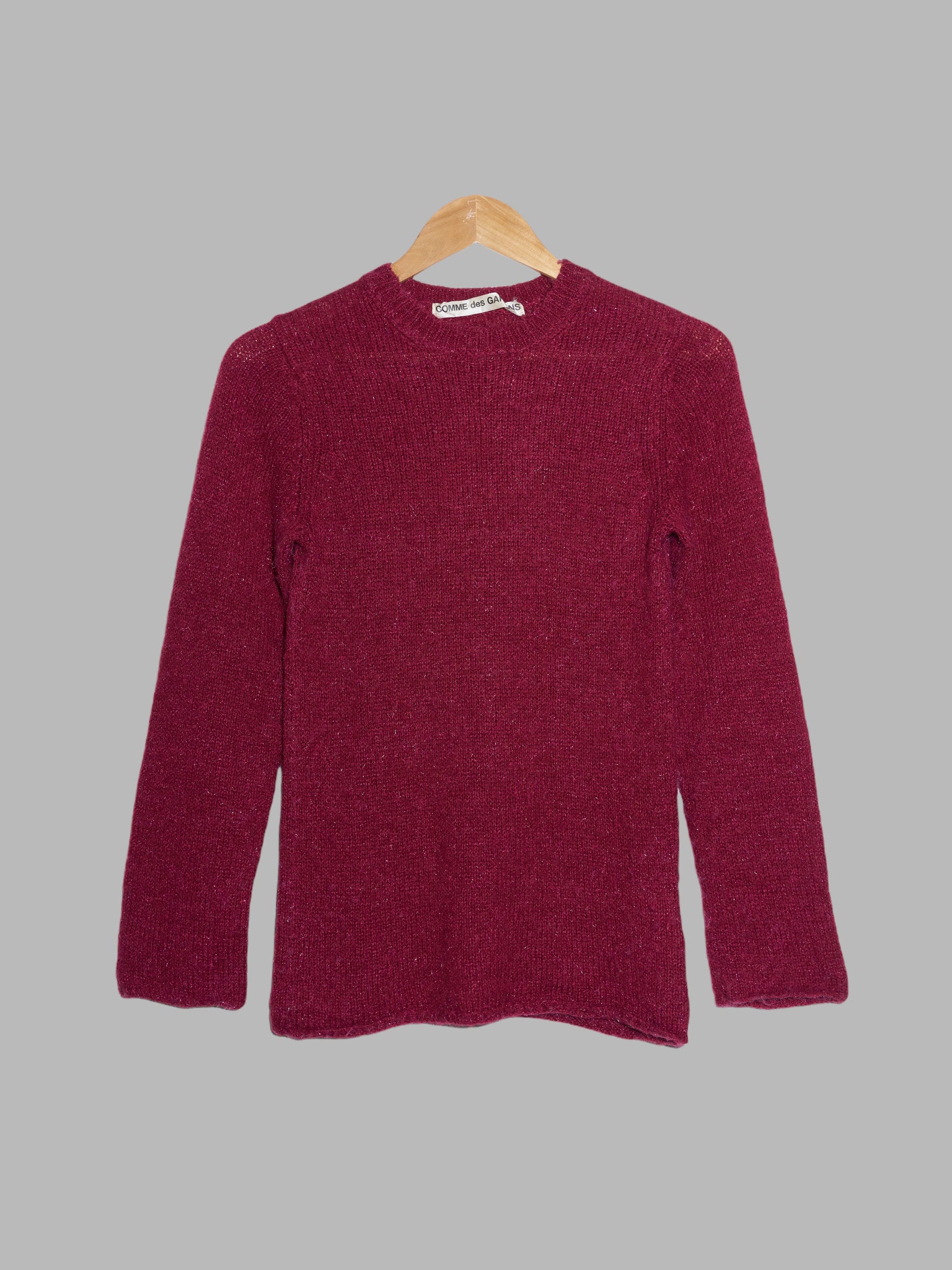 Comme des Garcons 1999 burgundy or mauve-ish wool nylon jumper