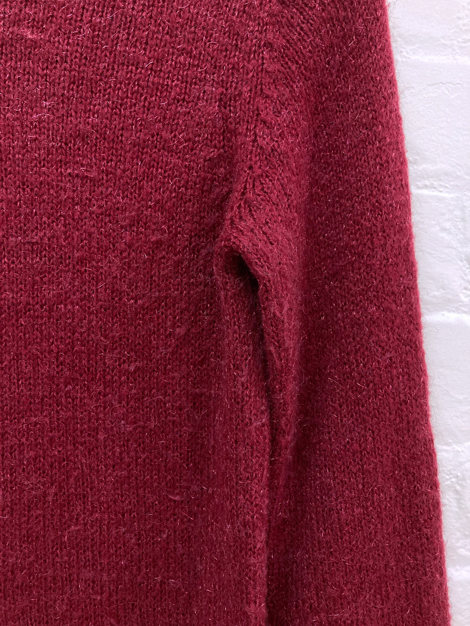 Comme des Garcons 1999 burgundy or mauve ish wool nylon jumper