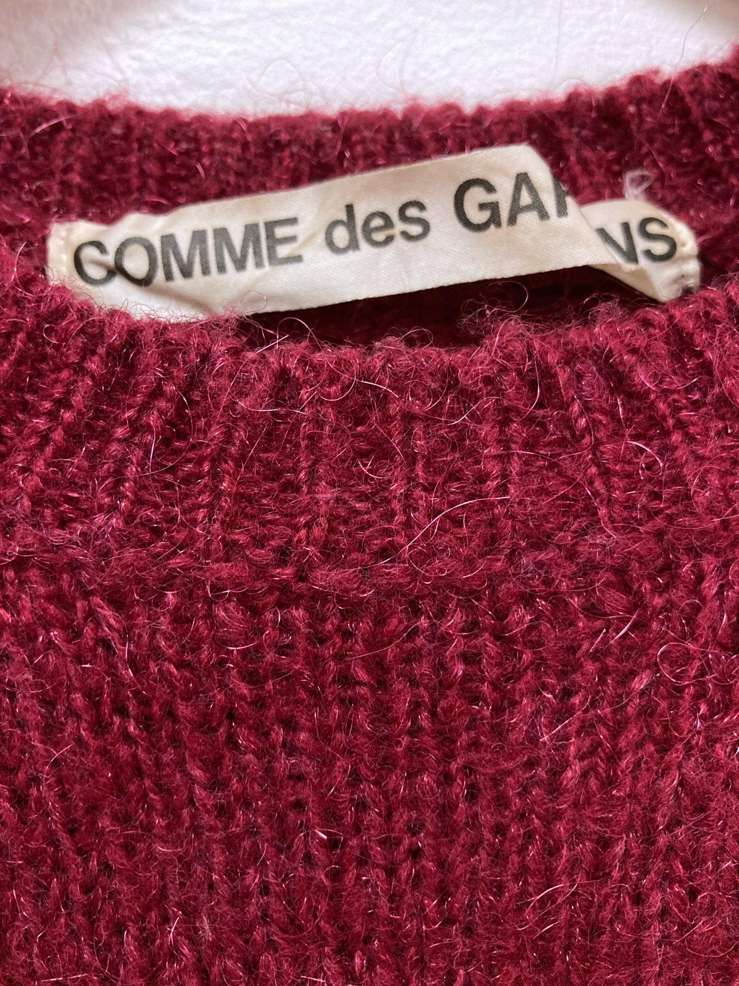 Comme des Garcons 1999 burgundy or mauve-ish wool nylon jumper