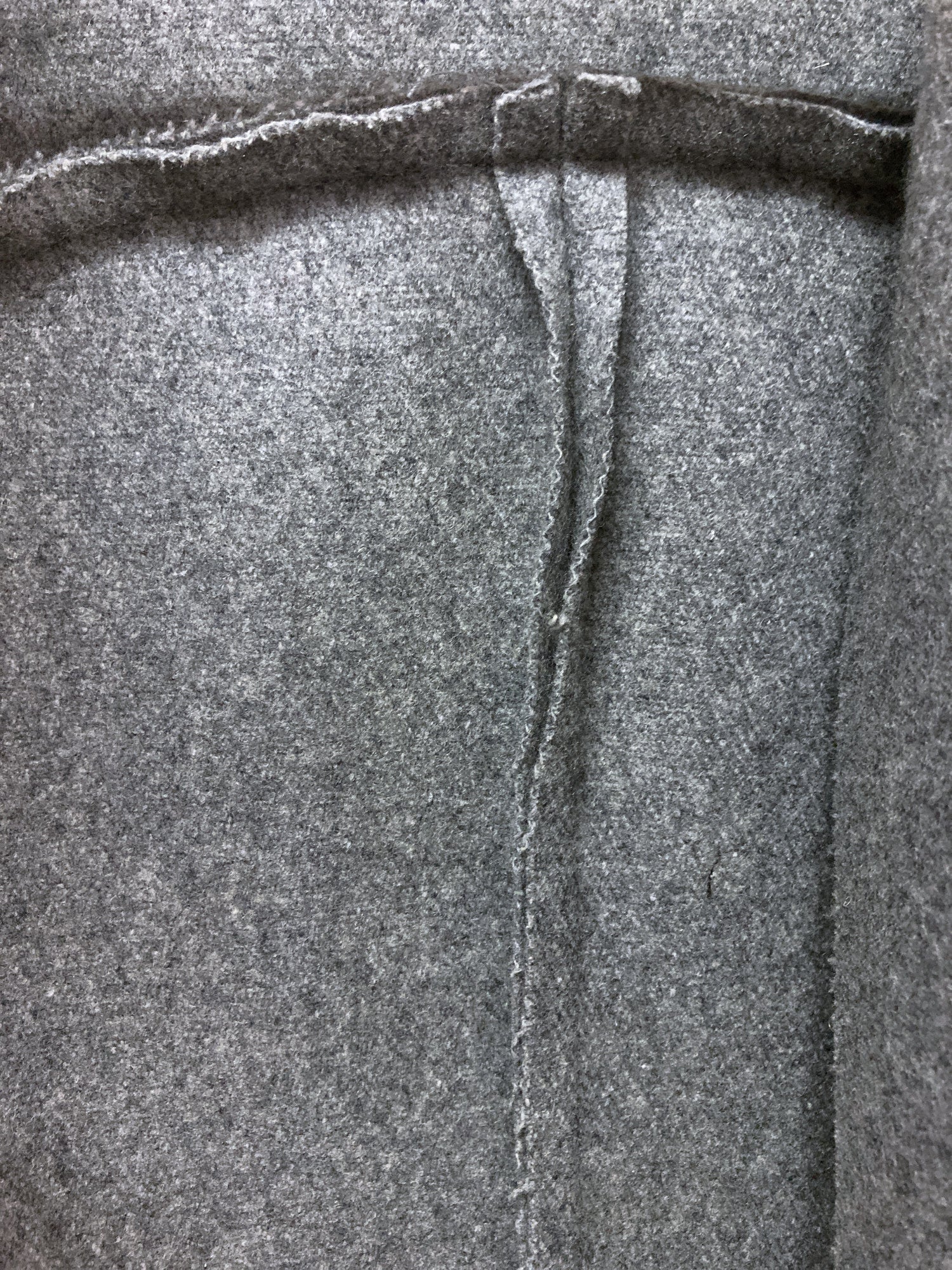 Maison Martin Margiela 6 1990s 2000s grey wool melton reversed placket coat - 42