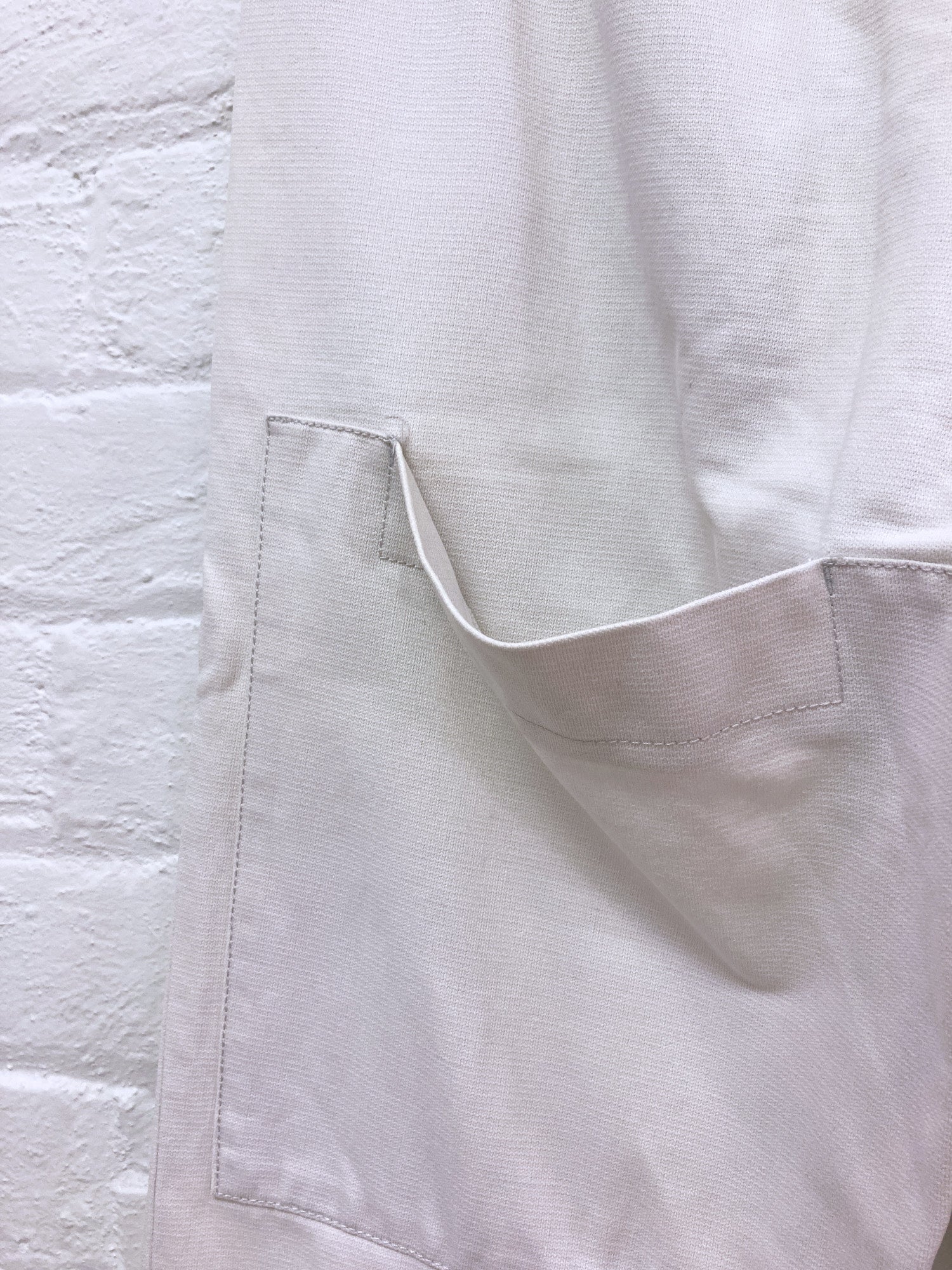 Dirk Bikkembergs off-white cotton trousers with back thigh pockets - mens S