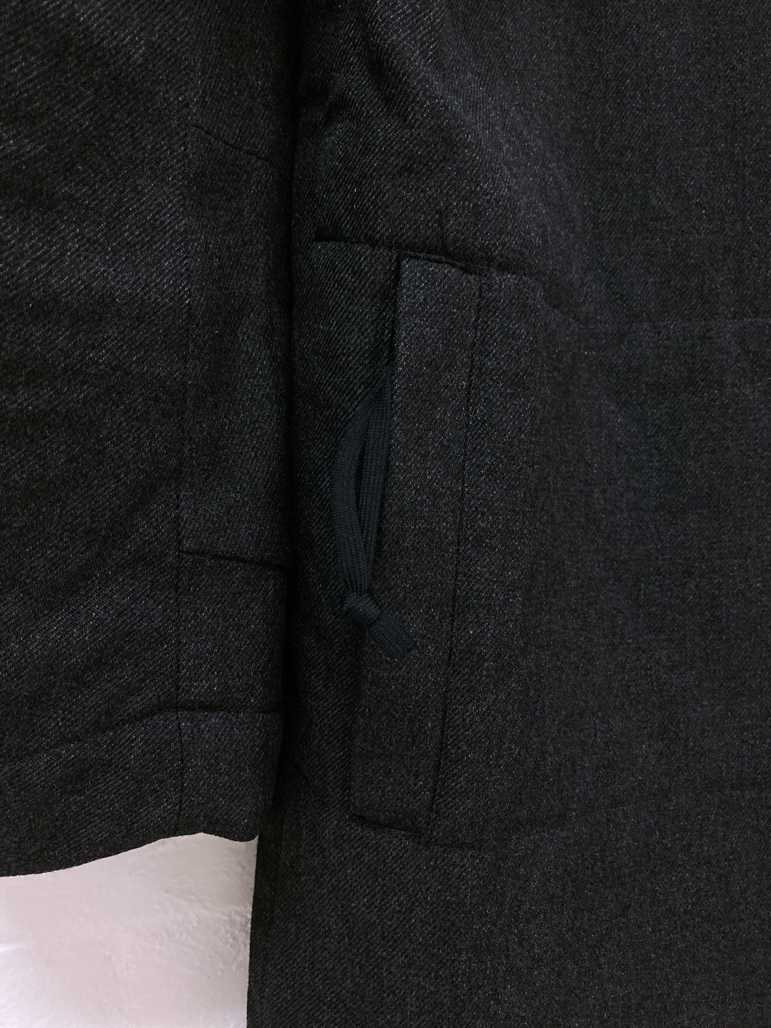 Ryuichiro Shimazaki Homme dark grey wool multi (eight) pocket hooded coat - M