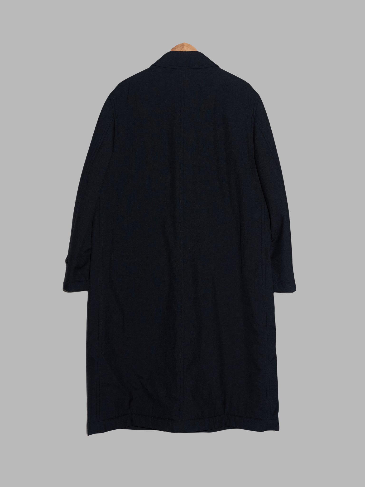 Comme des Garcons Homme AW1996 black bonded wool puffy covered placket coat - M
