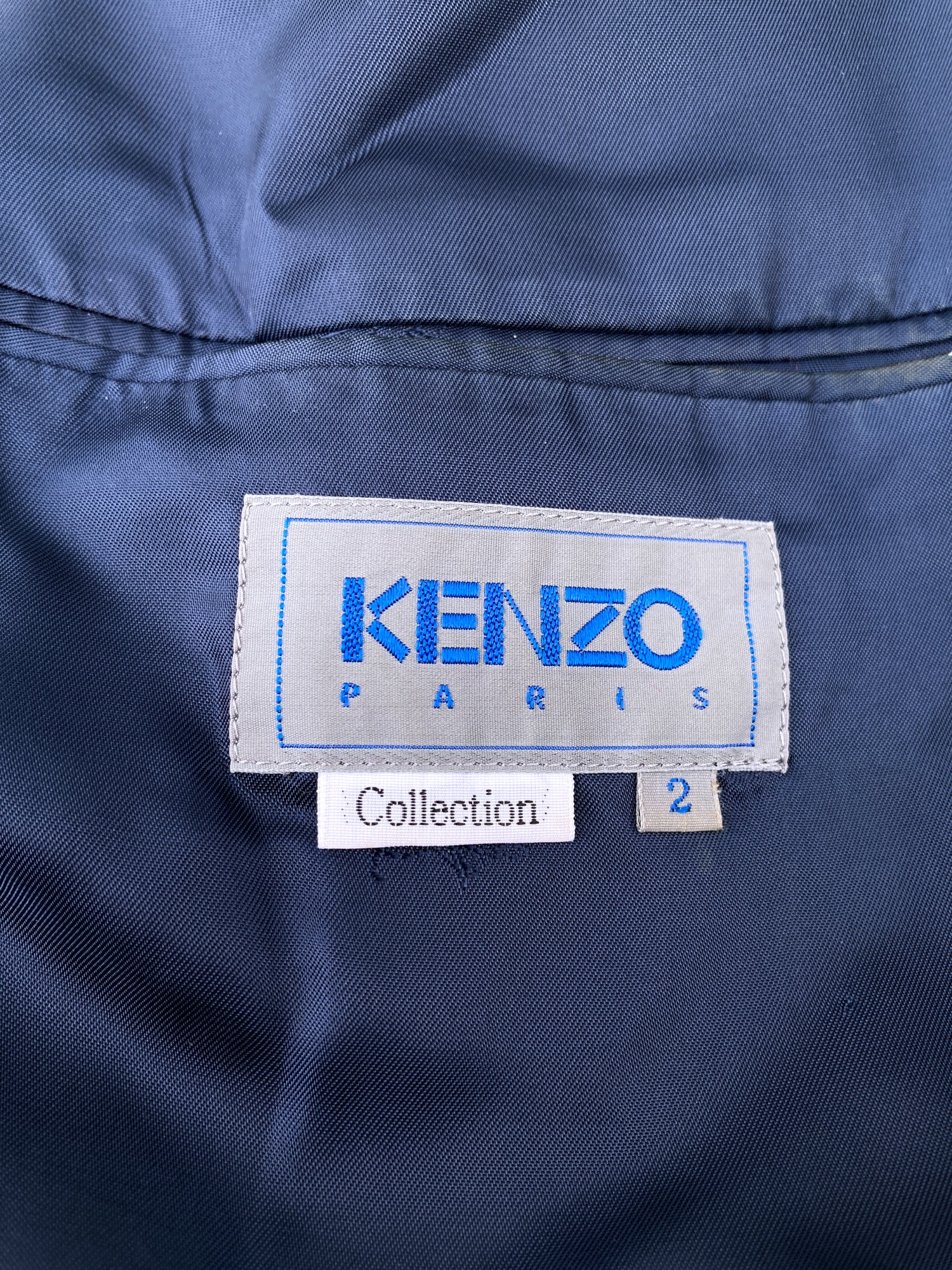 Kenzo Paris Collection 1980s brown purple blue black check two button blazer - M