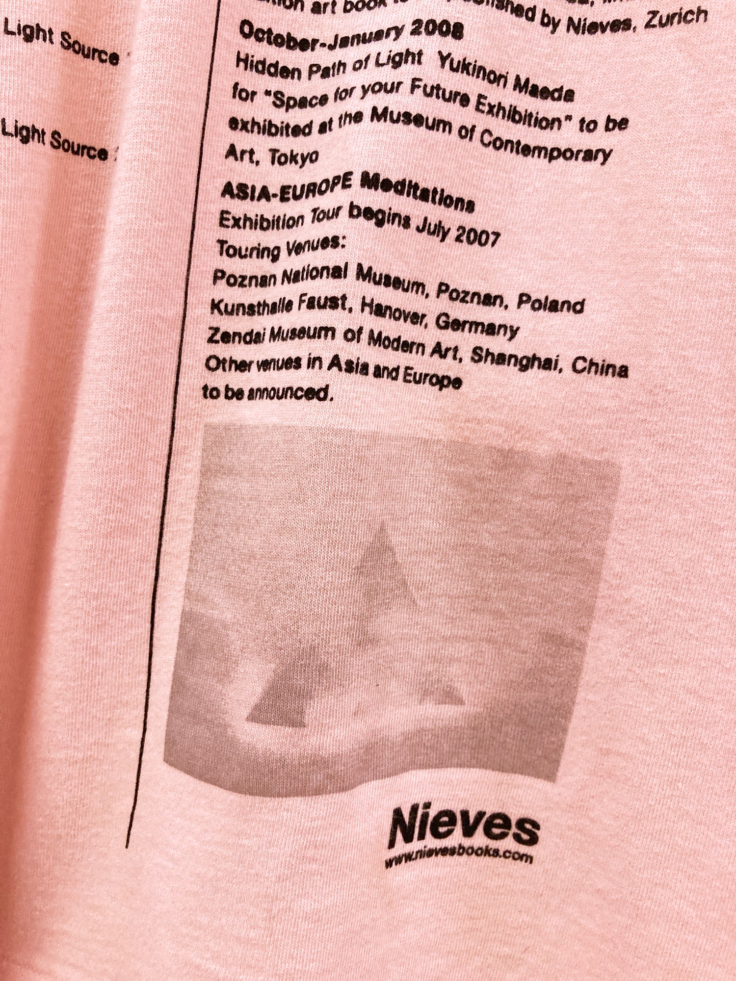 Cosmic Wonder pink t-shirt with print of 'Cosmic Wonder Free Press