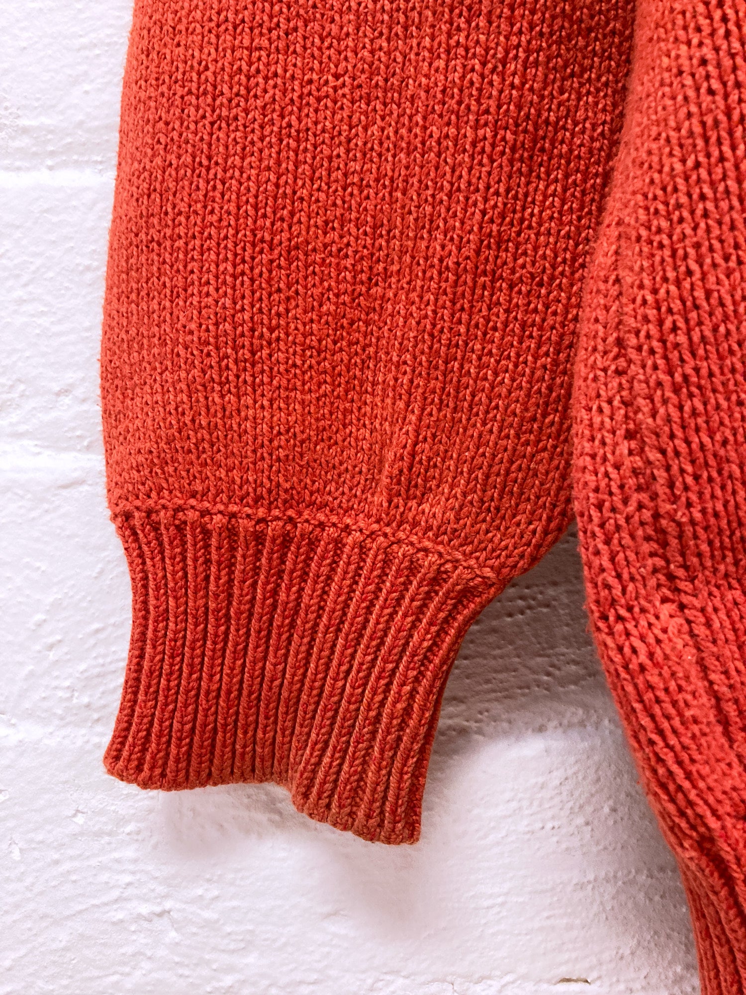 Tricot Comme des Garcons 1980s orange heavy cotton crew neck