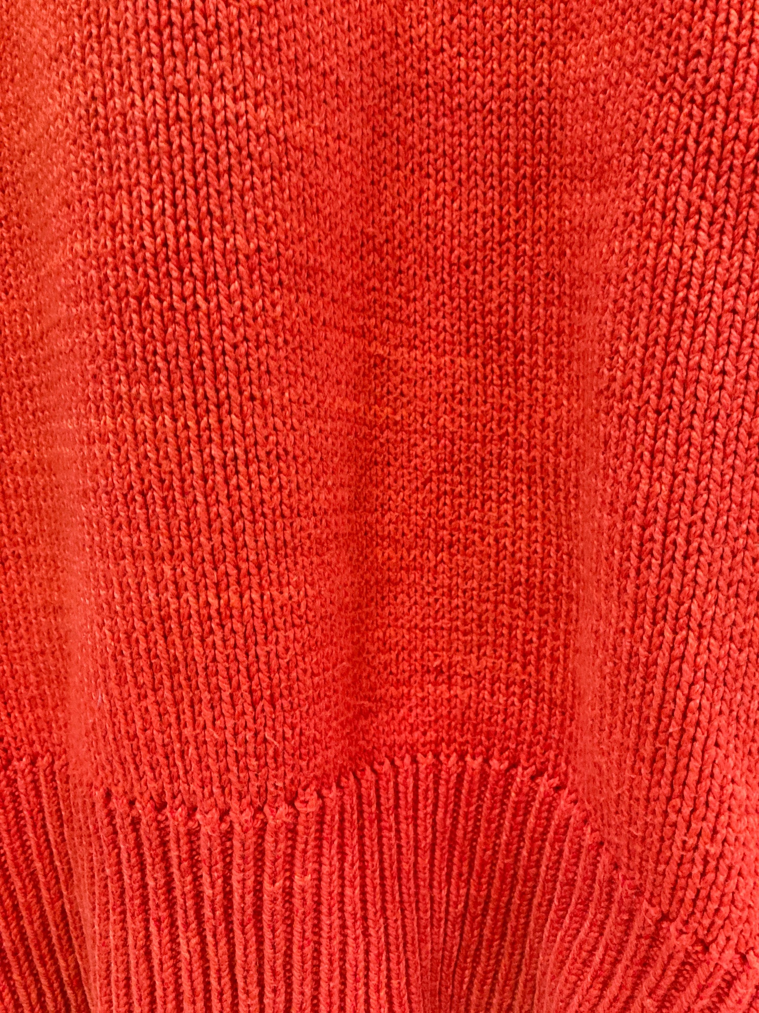 Tricot Comme des Garcons 1980s orange heavy cotton crew neck