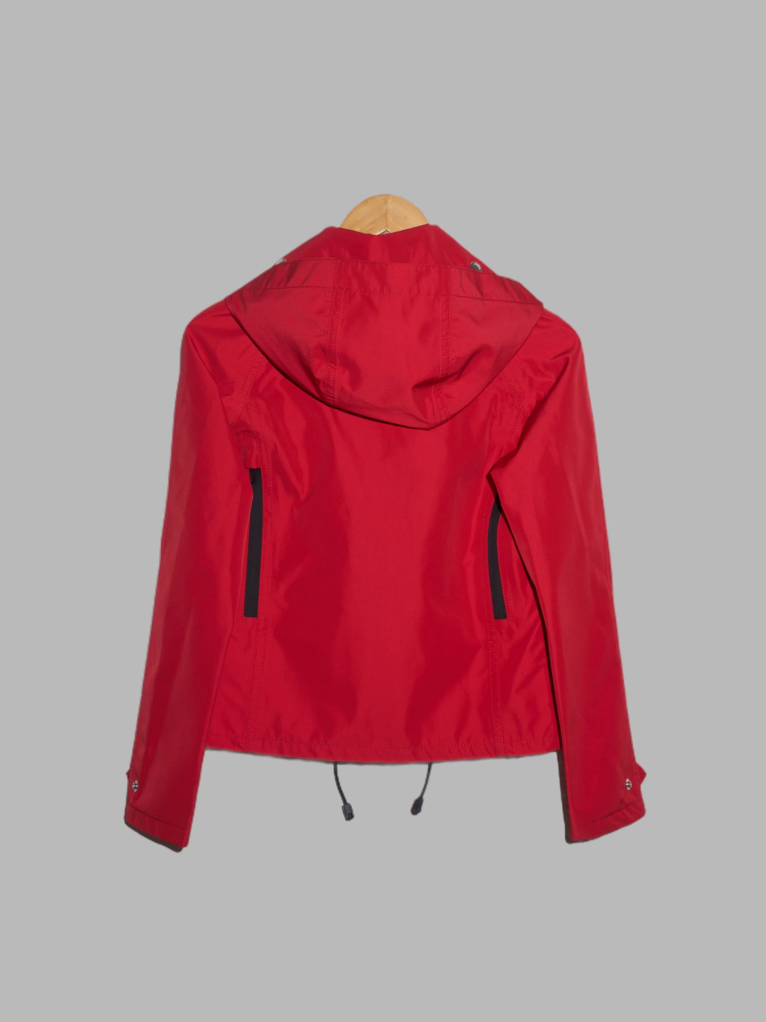 Junya Watanabe Comme des Garcons AW2005 red poly GORE-TEX drawstring jacket - M