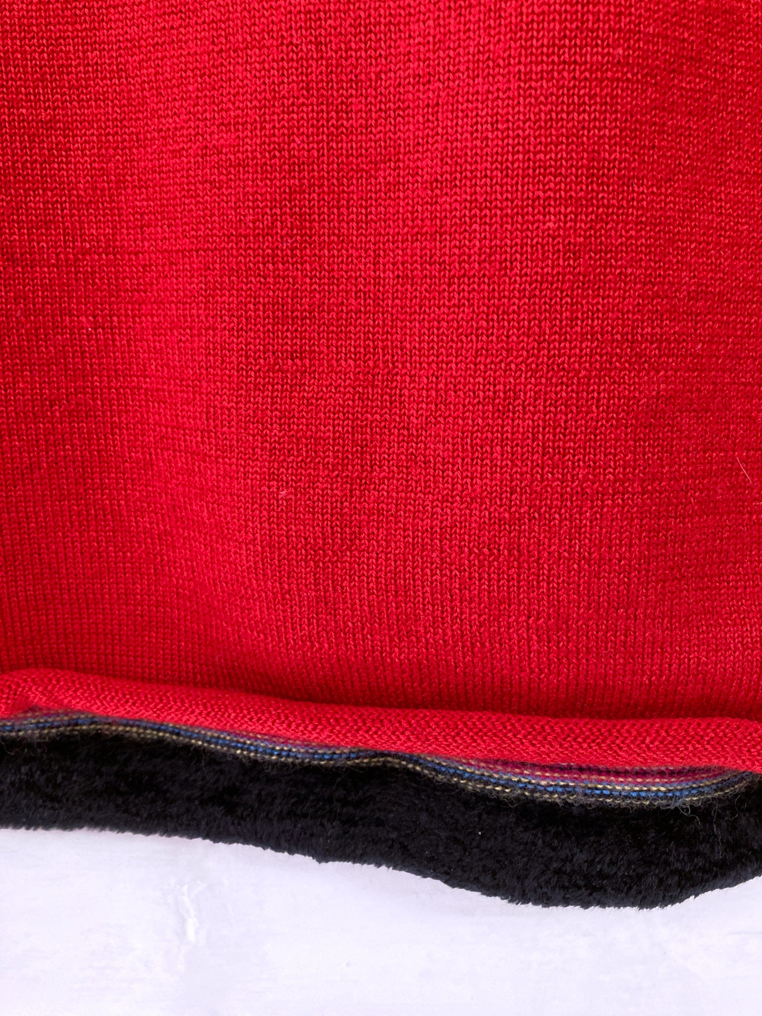 Robe de Chambre Comme des Garcons  red wool multi pattern