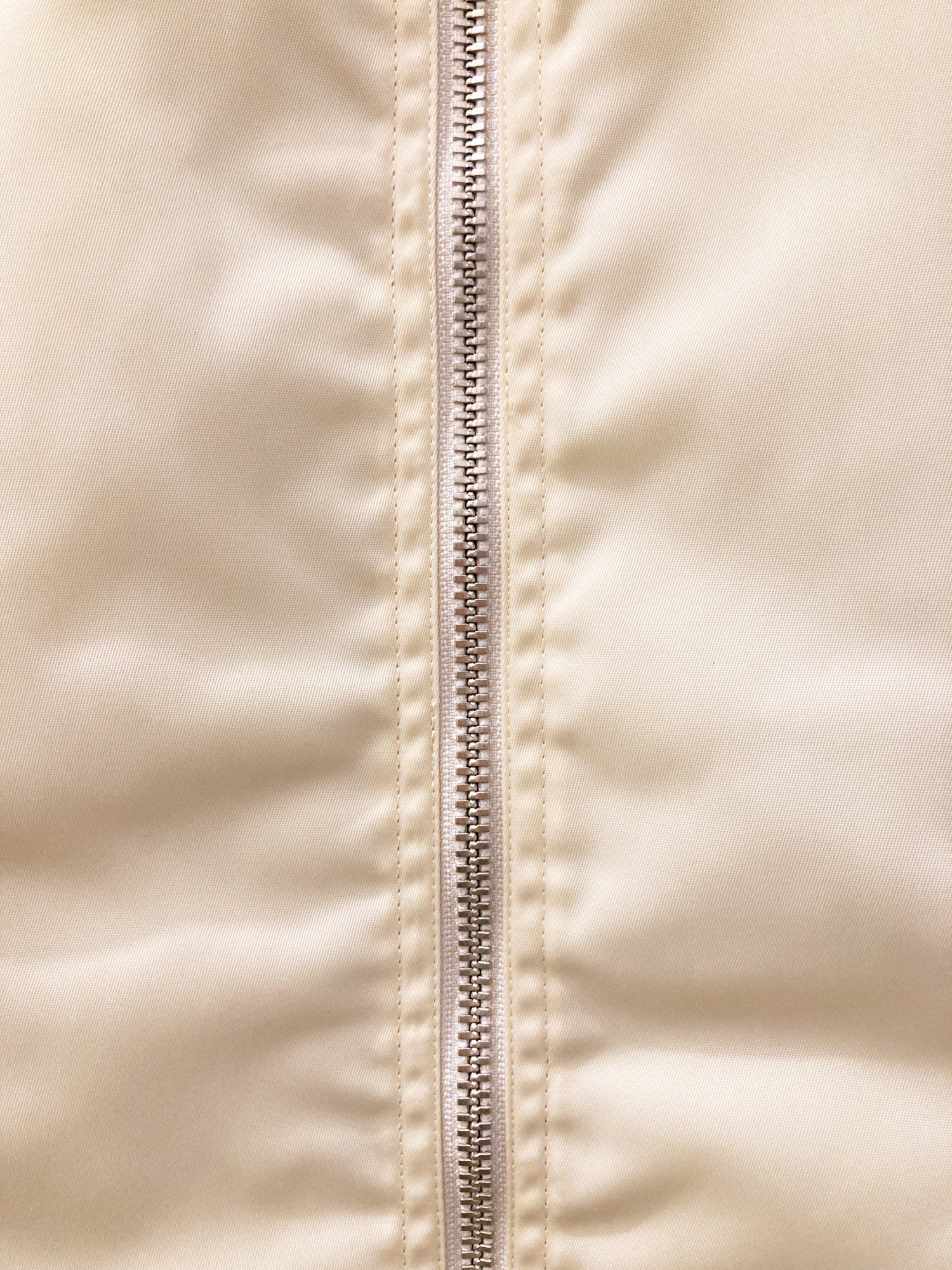 Portfolio by Jean Colonna cream nylon zip coat with leopard print lining