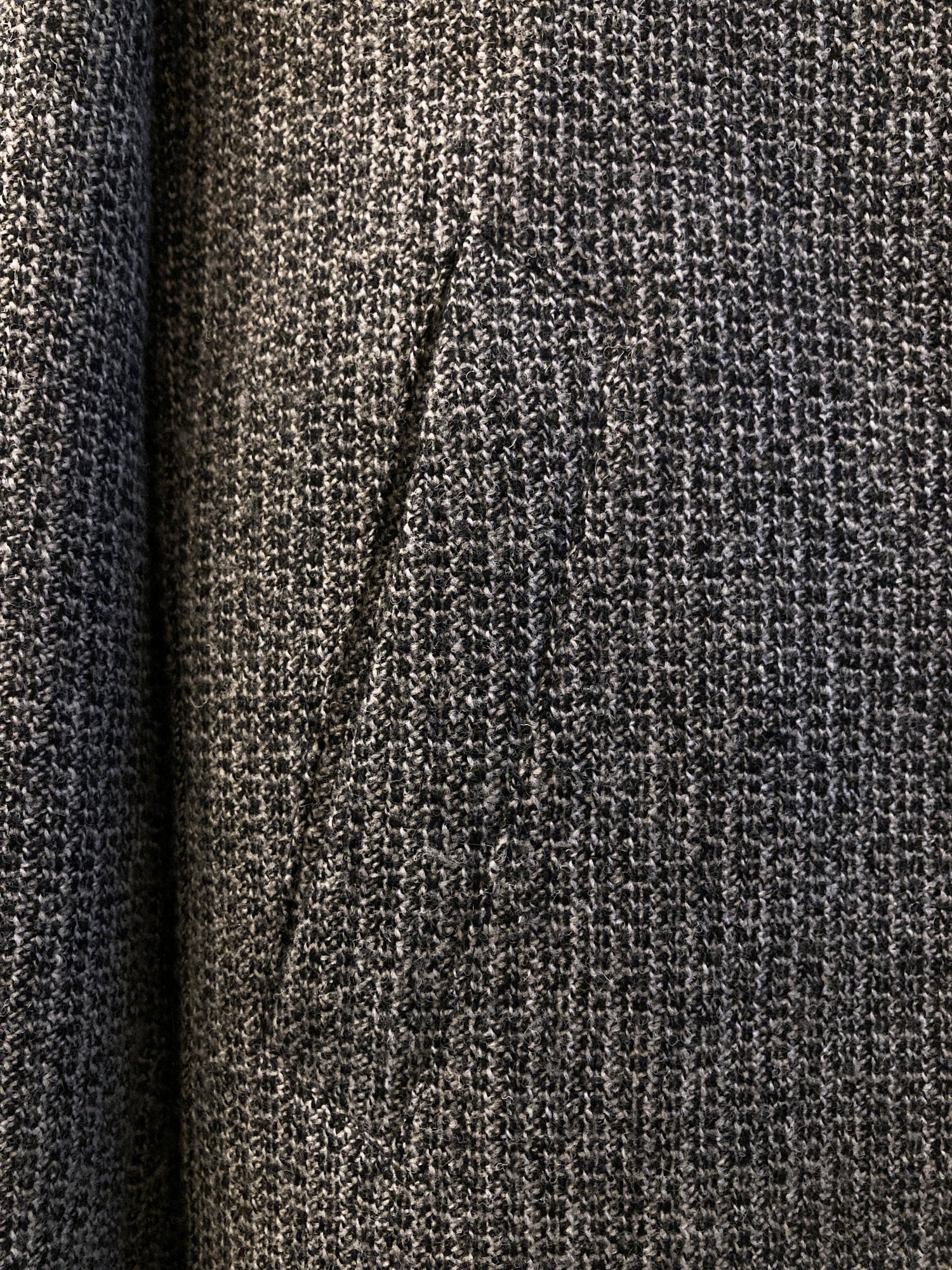 Jean Colonna textured grey brown wool blend zip jacket - size 46