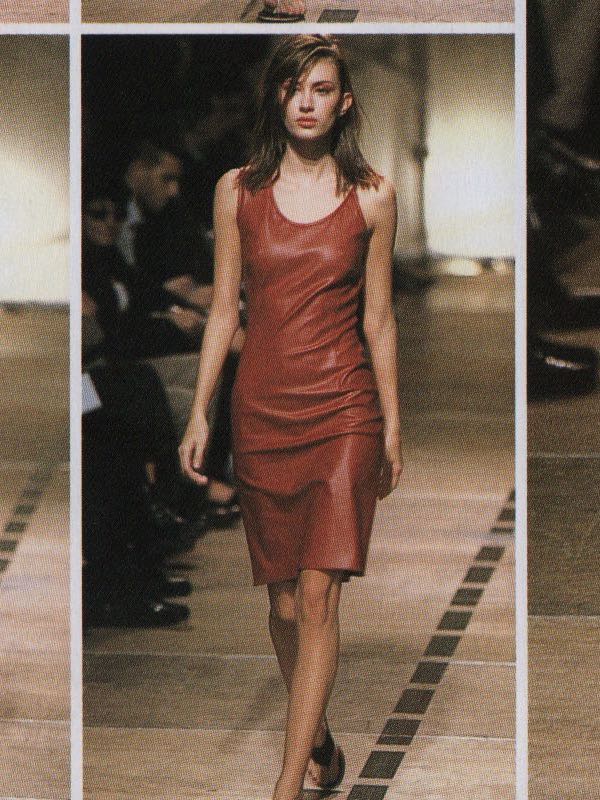 Jean Colonna SS1998 floral burnout sleeveless dress with asymmetrical shoulder