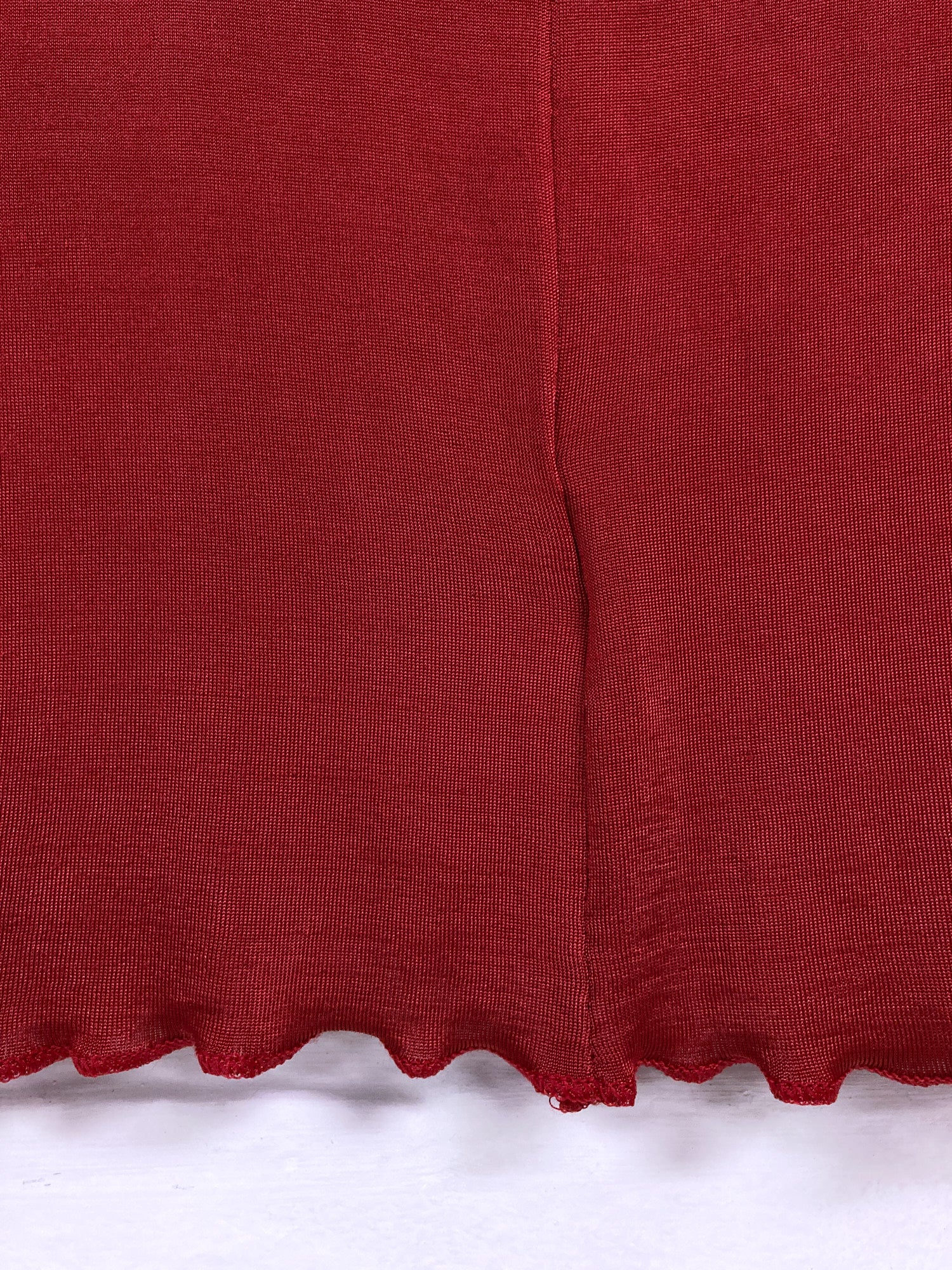 Jean Colonna shiny red sleeveless top with open back detail - S
