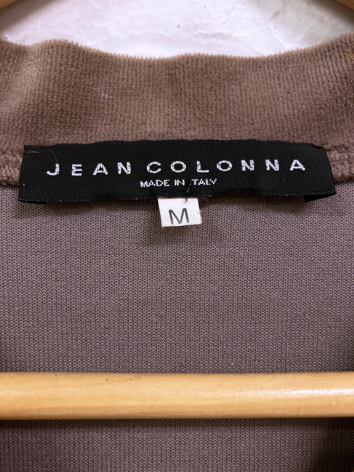 Jean Colonna brown velour v-neck t-shirt - M
