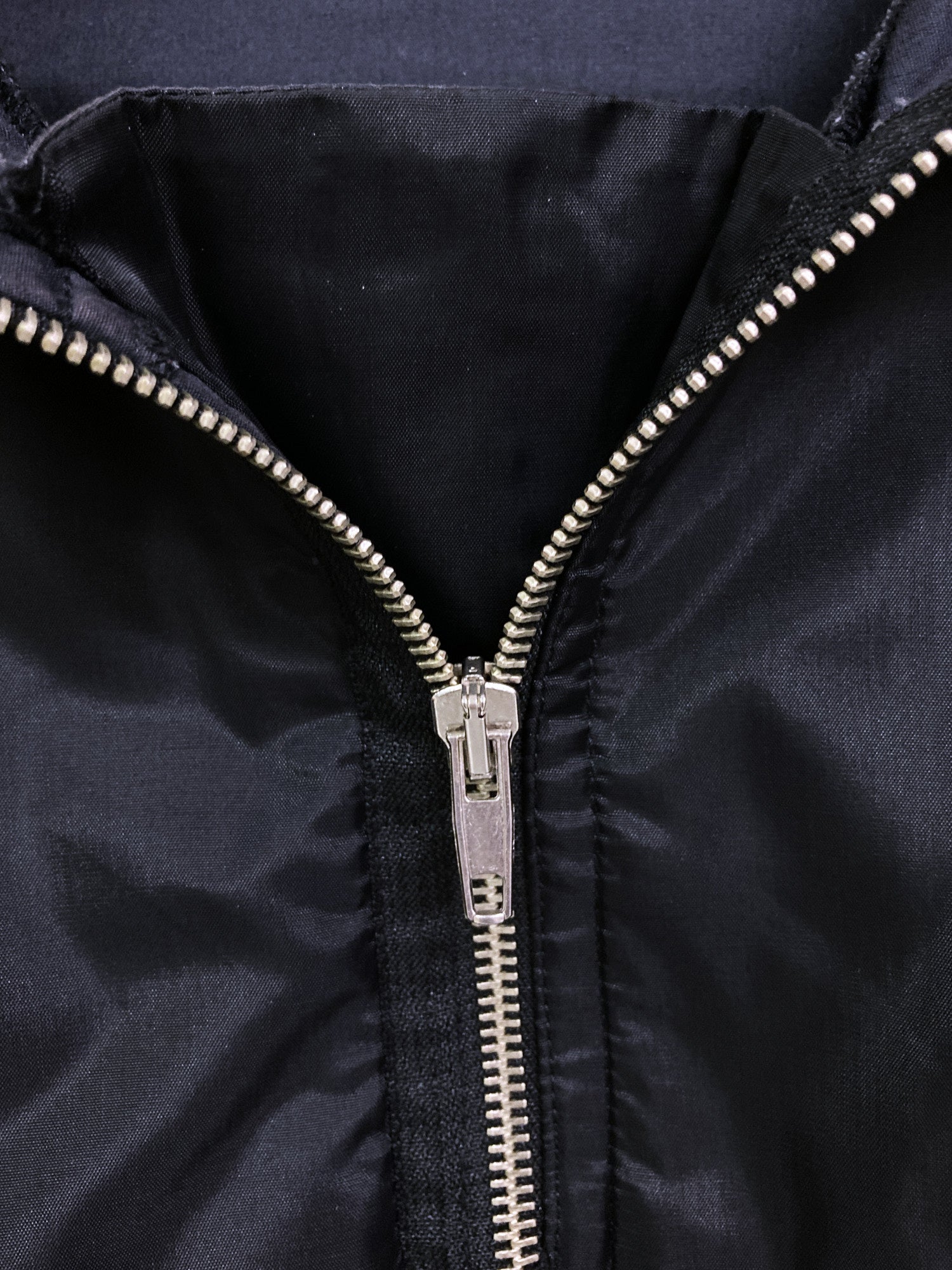 Jean Colonna padded black nylon hooded pullover windbreaker - size 48