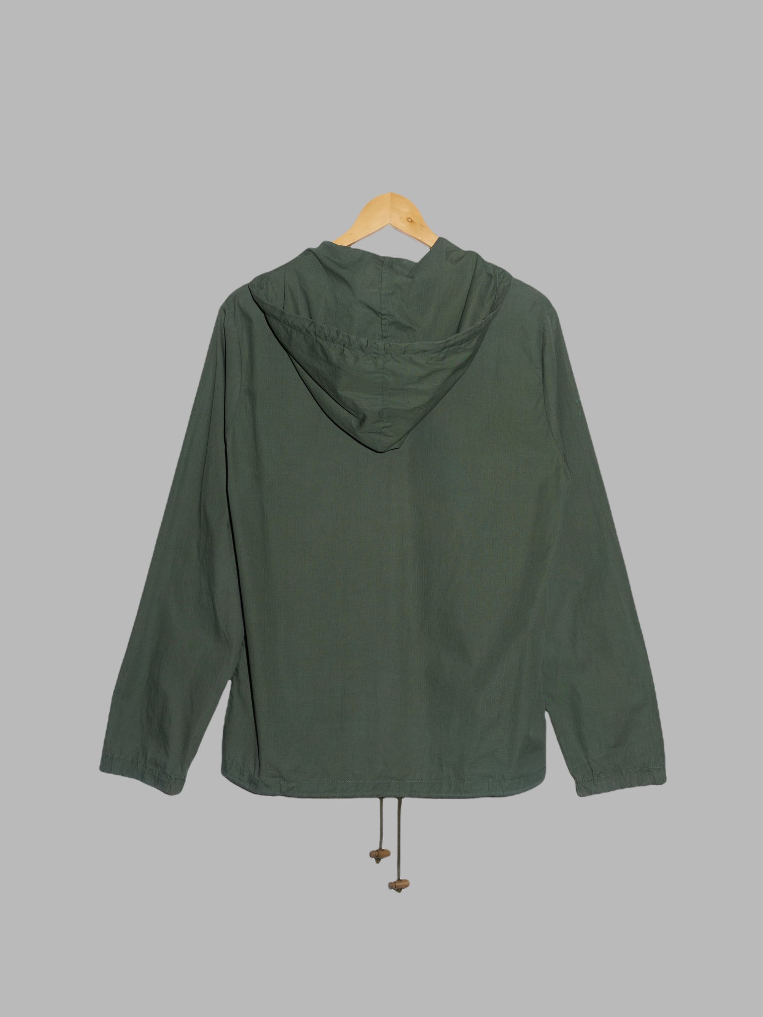 Jean Colonna khaki cotton hooded pullover windbreaker - size 46