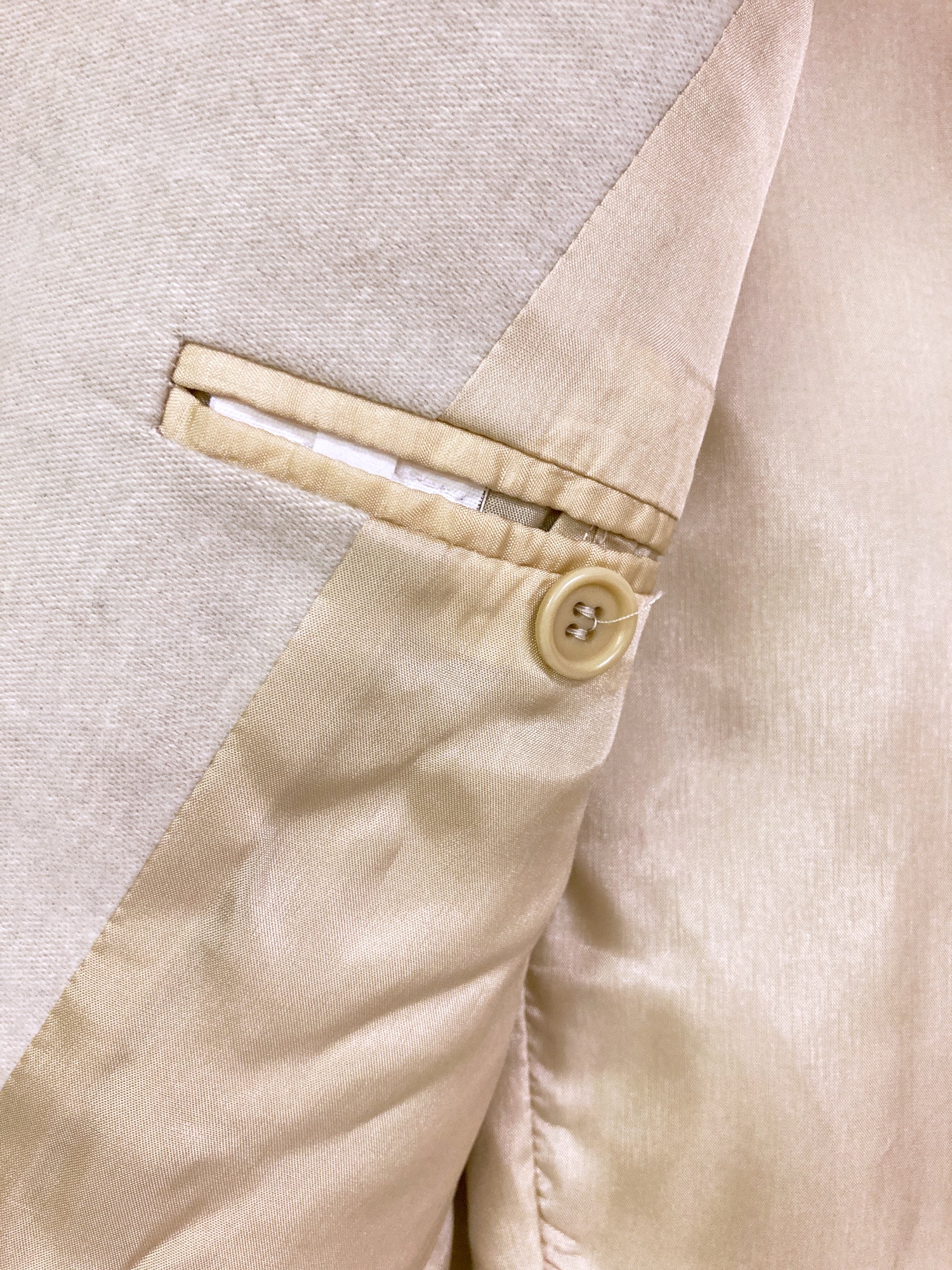 Jean Colonna beige moleskin blazer with embroidered sequins - size 38