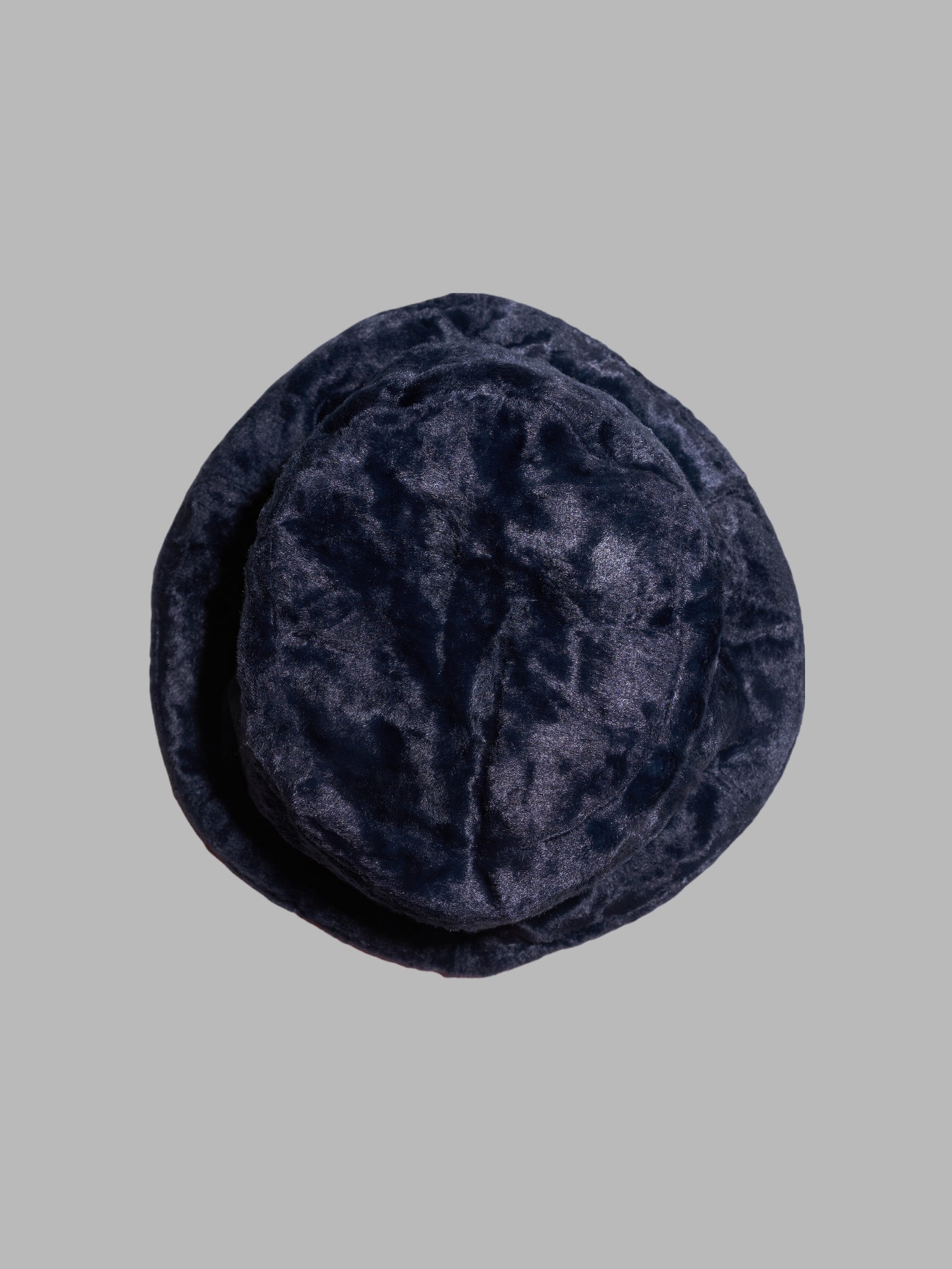 Jean Colonna dark blue velour bucket hat