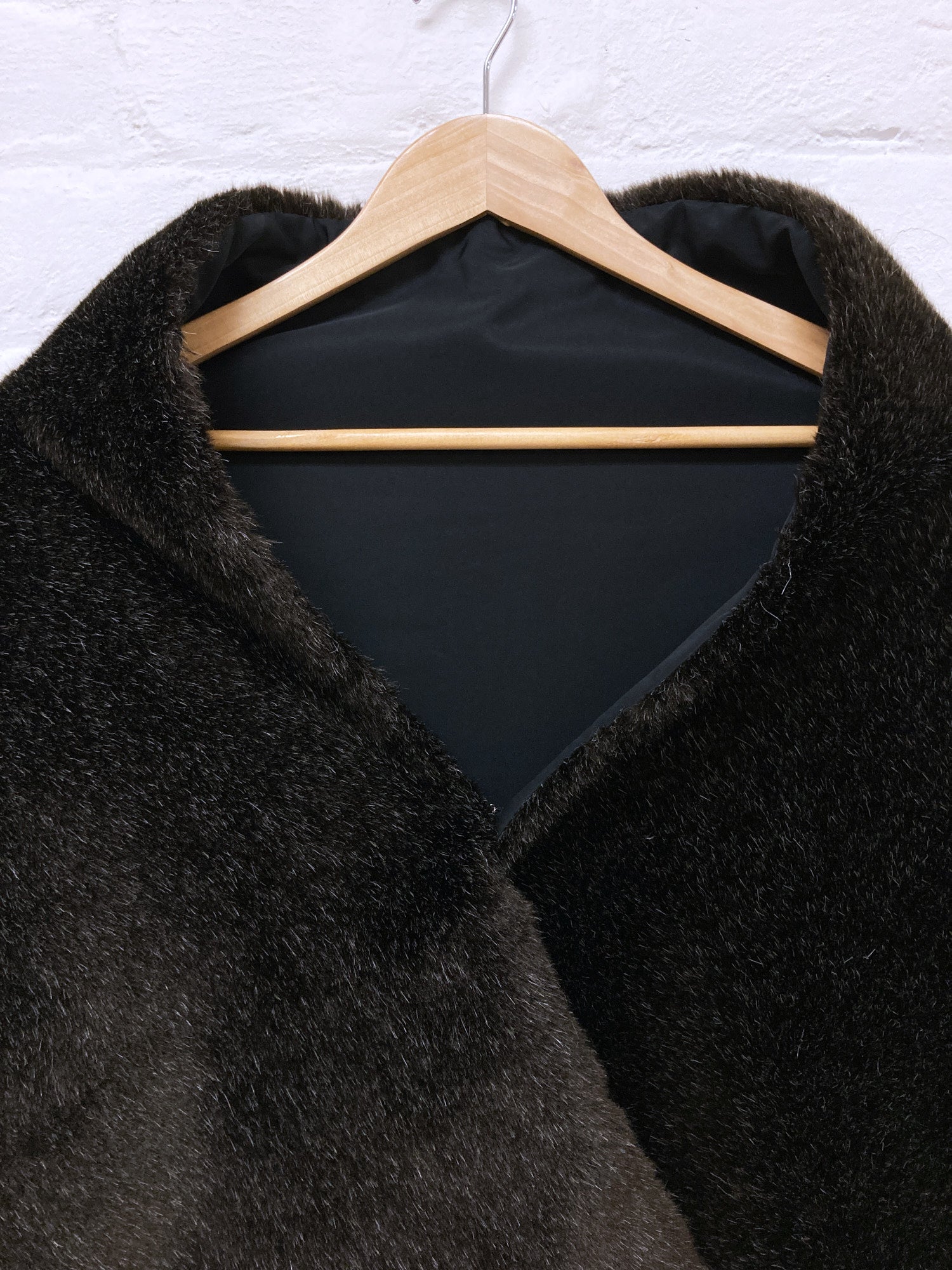 Jean Colonna dark brown faux fur shawl or collar