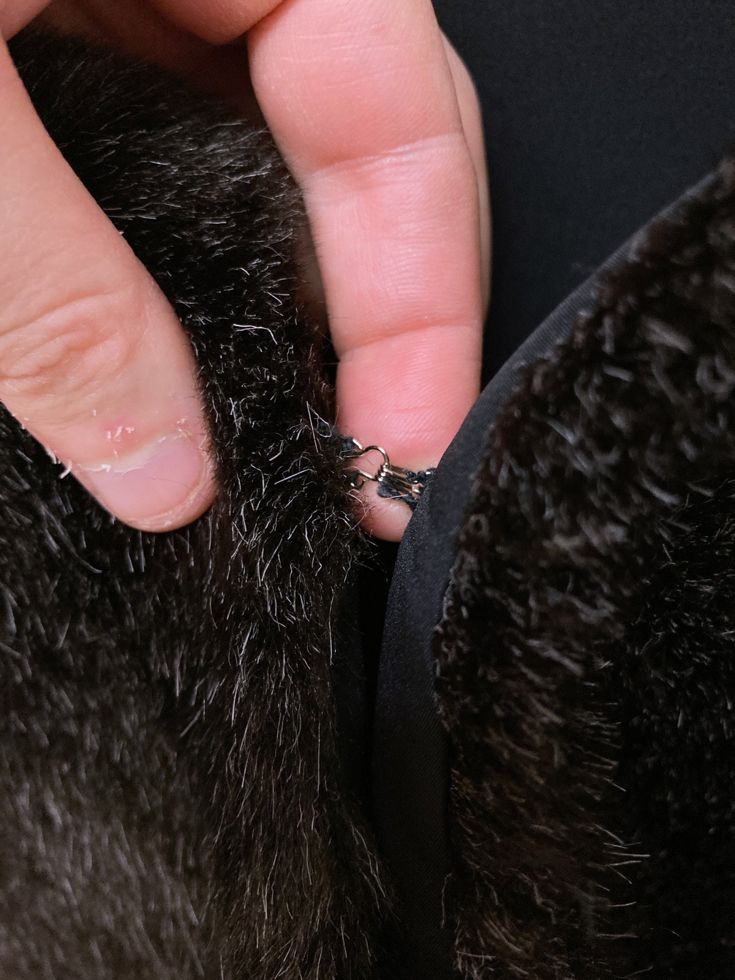 Jean Colonna dark brown faux fur shawl or collar
