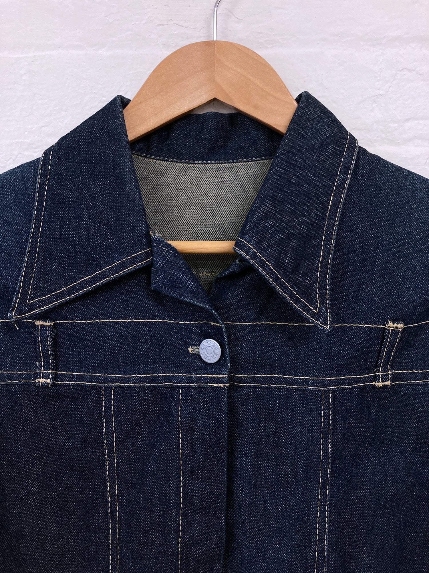 WooXoom Paris 1990s indigo cotton reconstructed denim jacket - 1 S