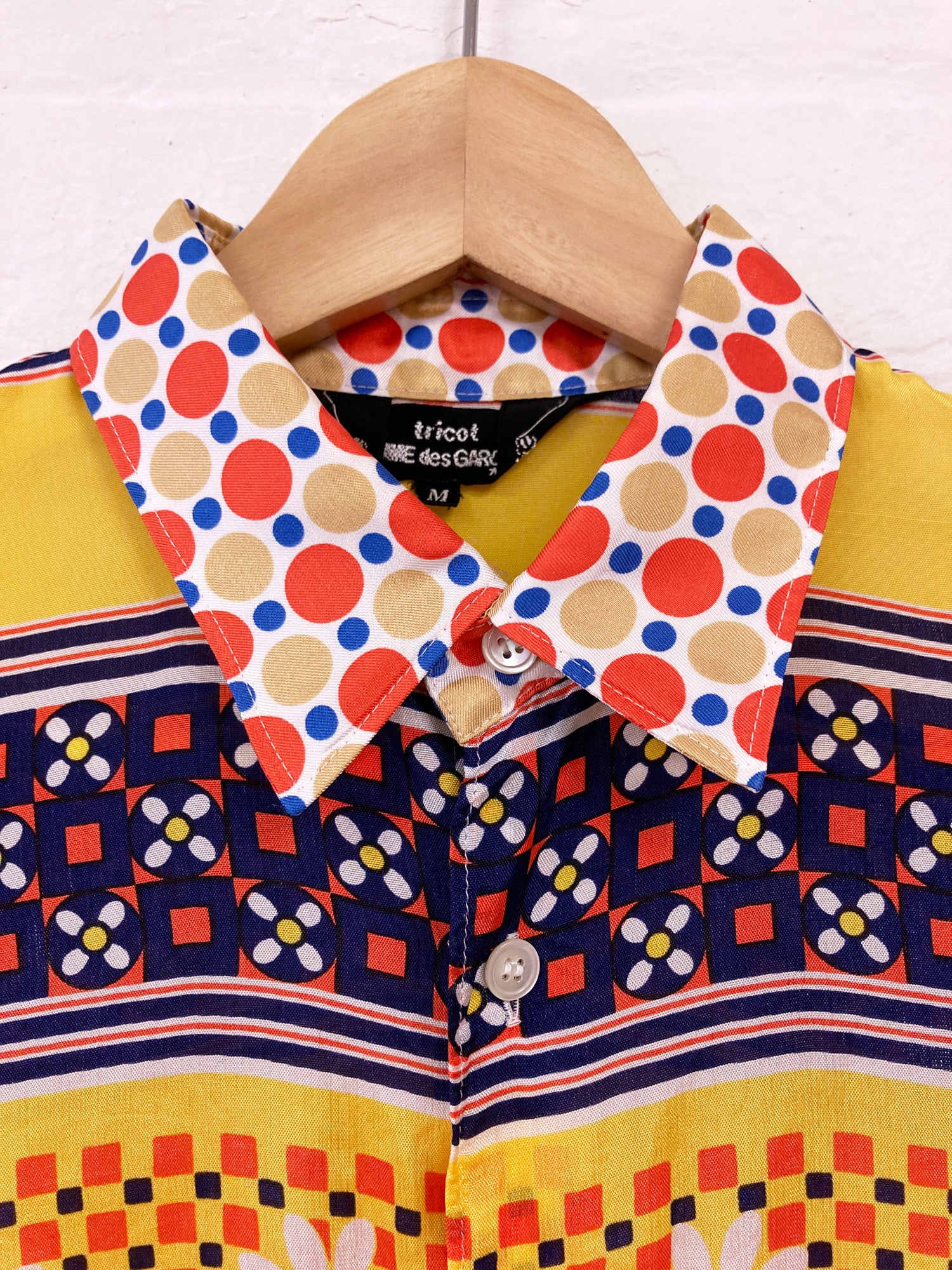 Tricot Comme des Garcons multicolour floral geometric pattern 