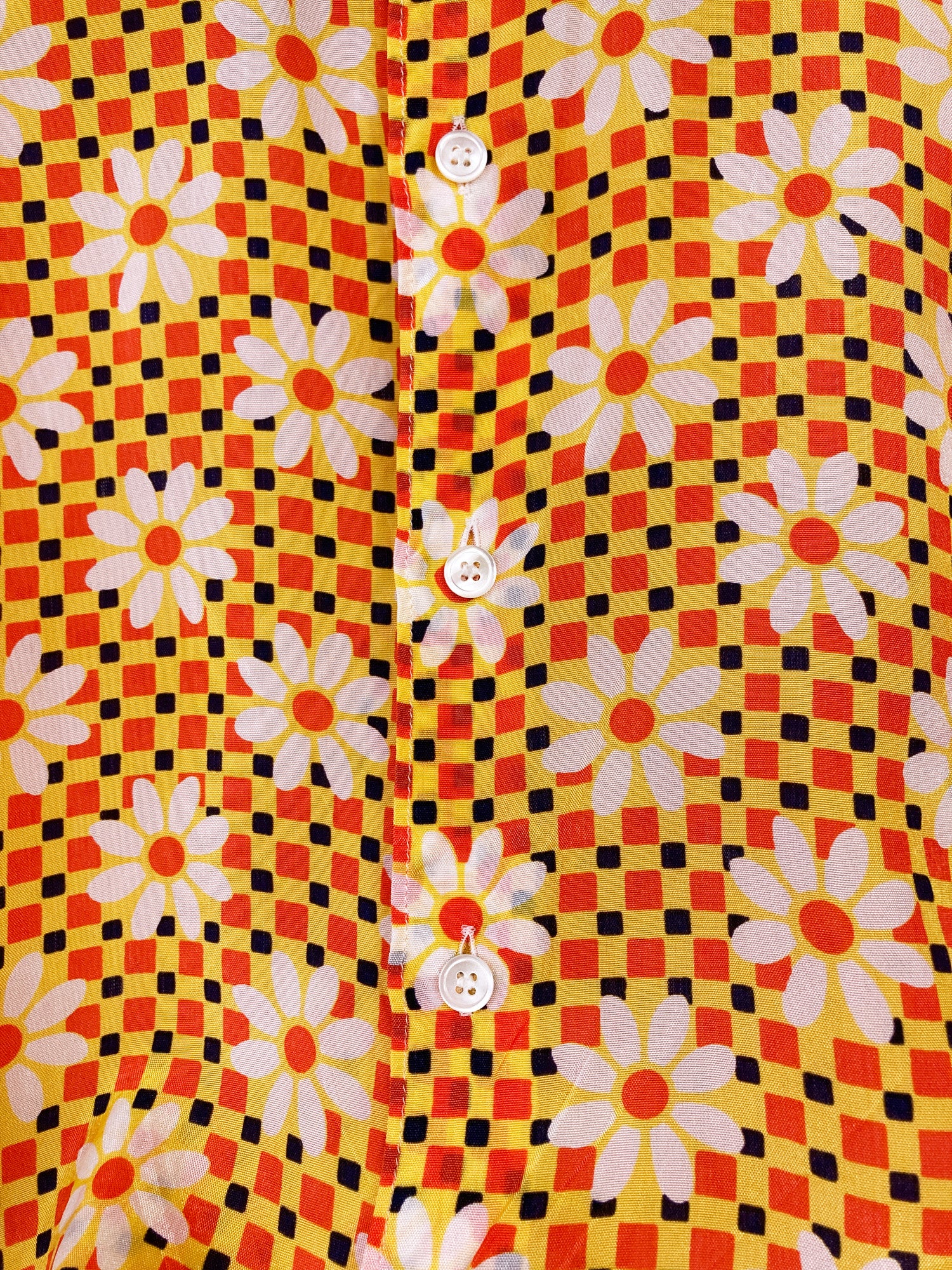 Tricot Comme des Garcons multicolour floral geometric pattern sheeny shirt - M
