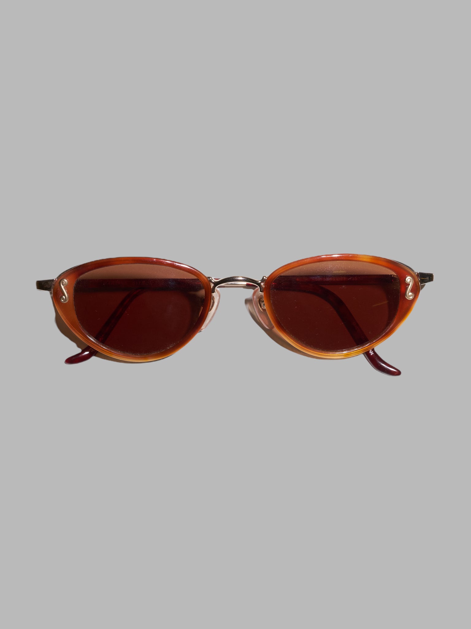 Martine Sitbon tortoiseshell framed sunglasses with dark brown lenses