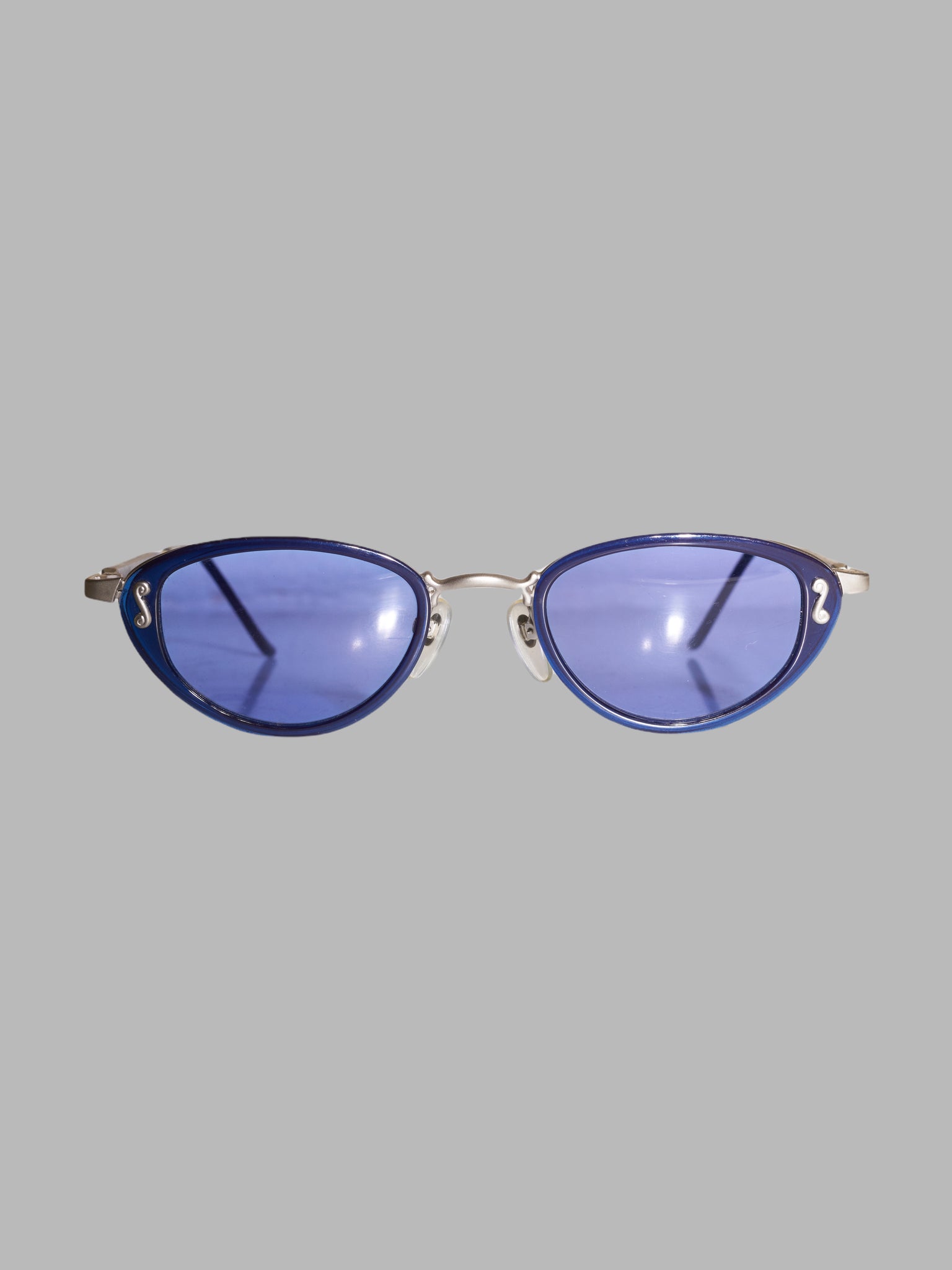 Martine Sitbon dark blue sunglasses with lighter blue lenses