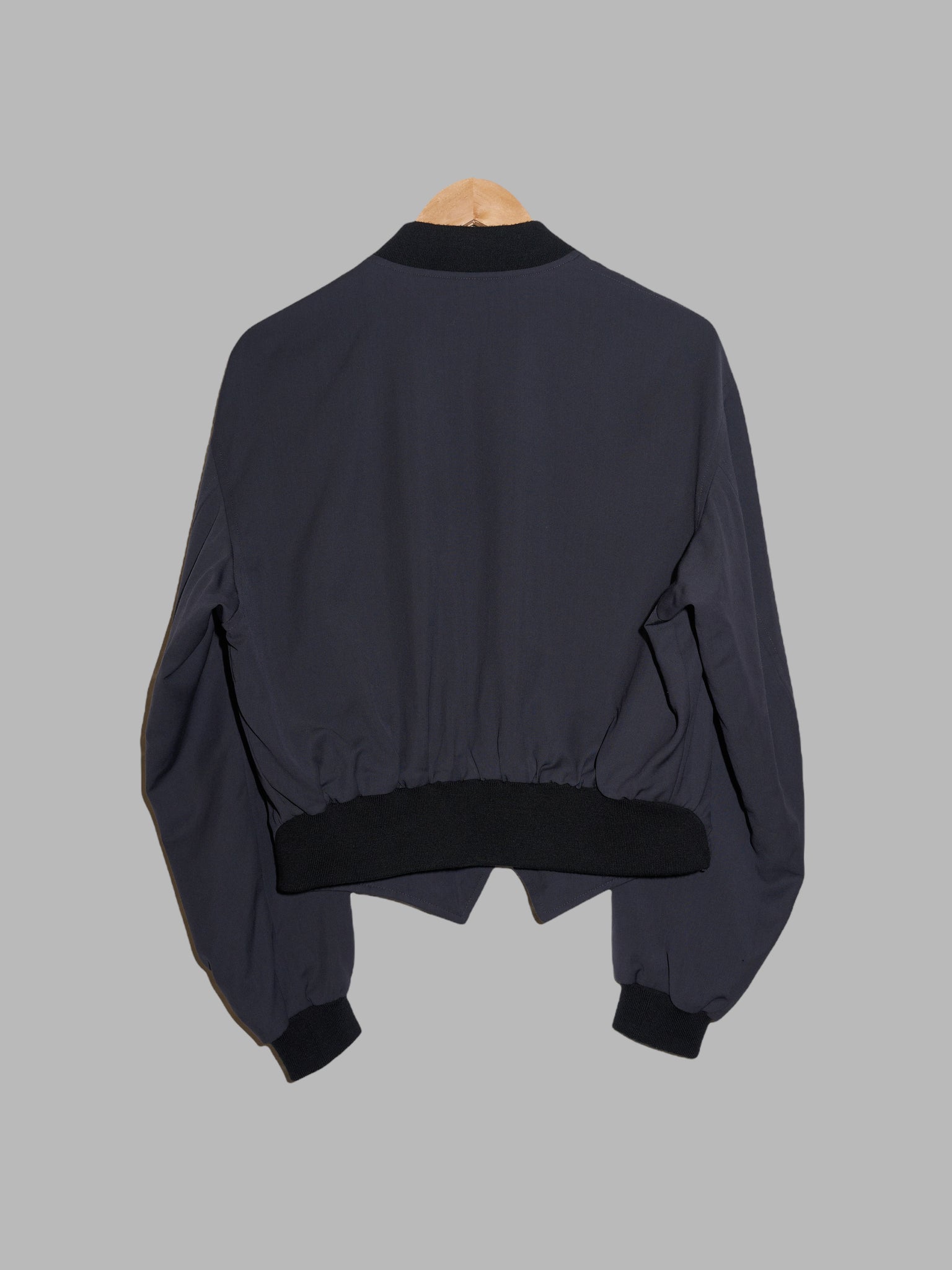Tokio Kumagai 1980s grey wool gabardine vest-front bomber jacket