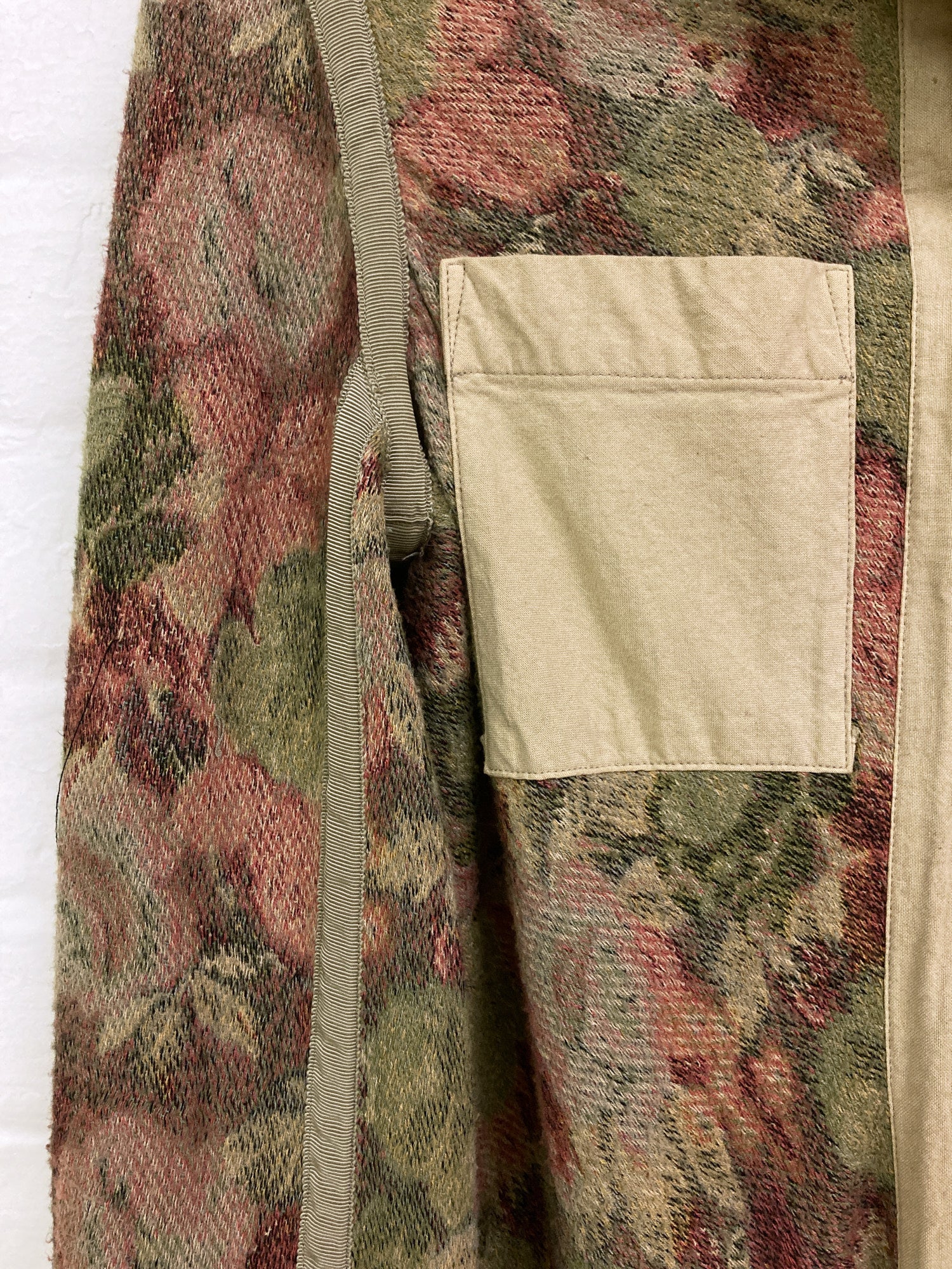 Tricot Comme des Garcons 2000 brown floral jacquard reversible