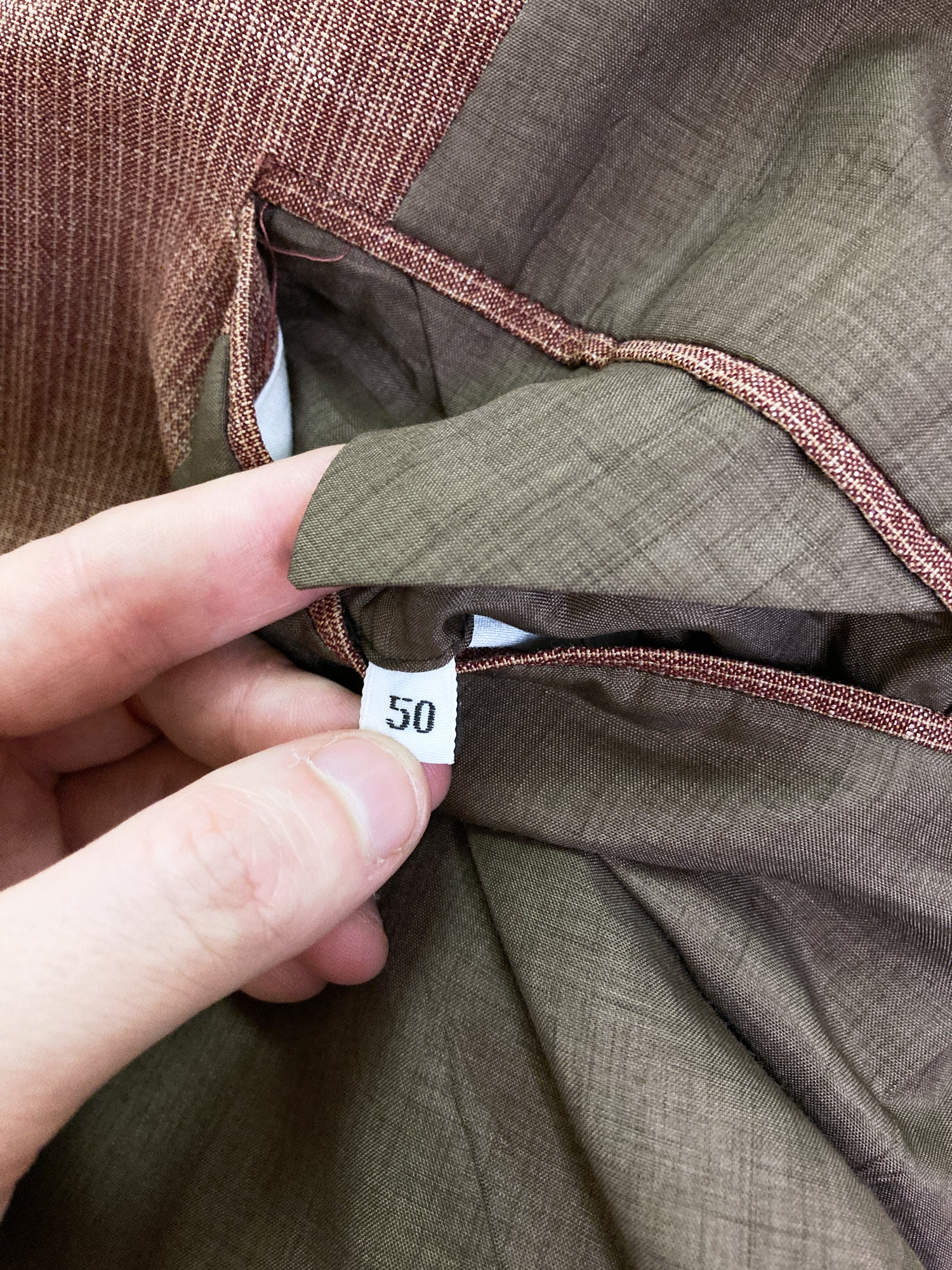 Valentino Jeans brown wool-linen check three button blazer - size 50