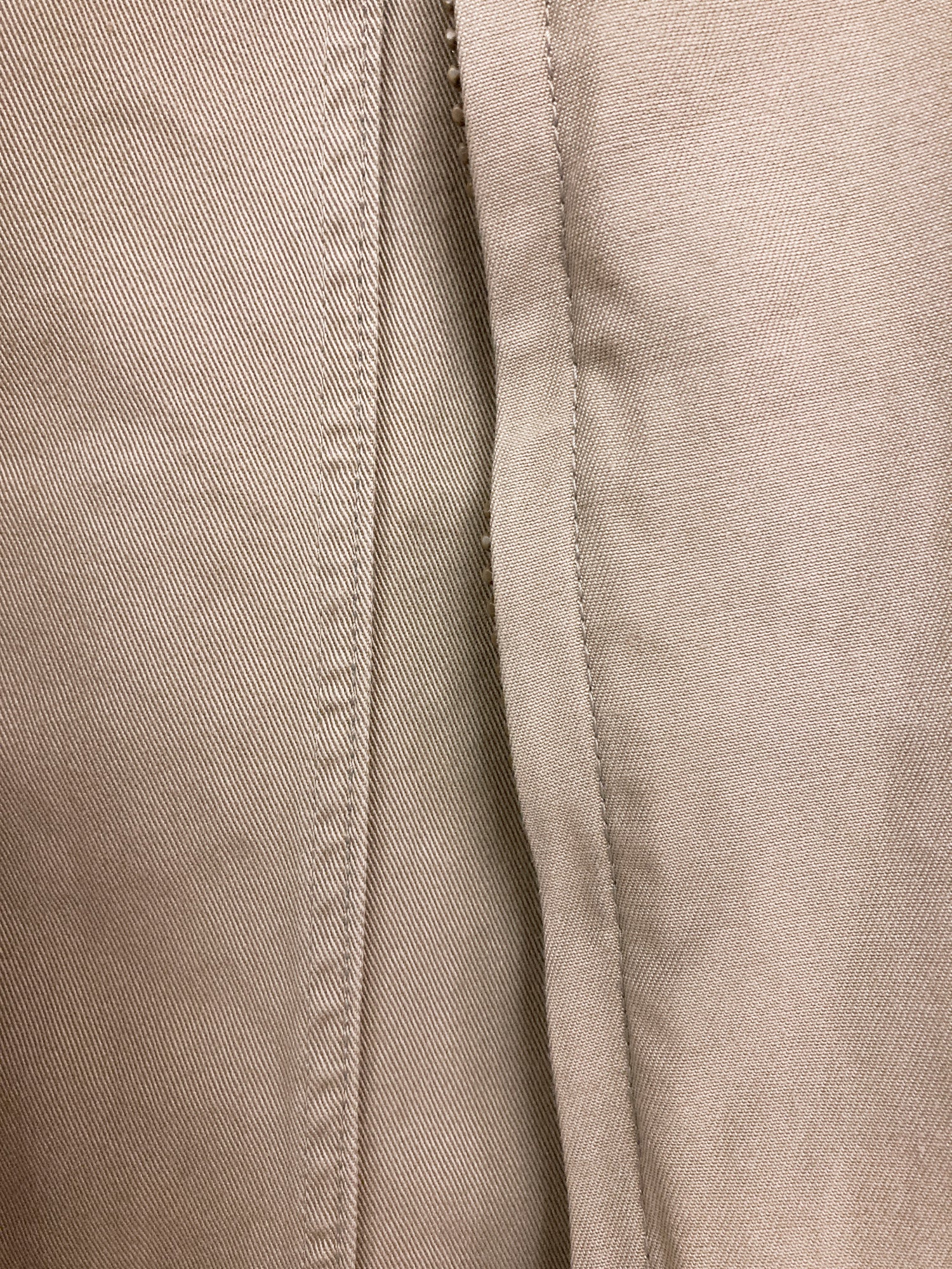 Rip Van Winkle 1990s beige cotton drill zipped shirt jacket - S