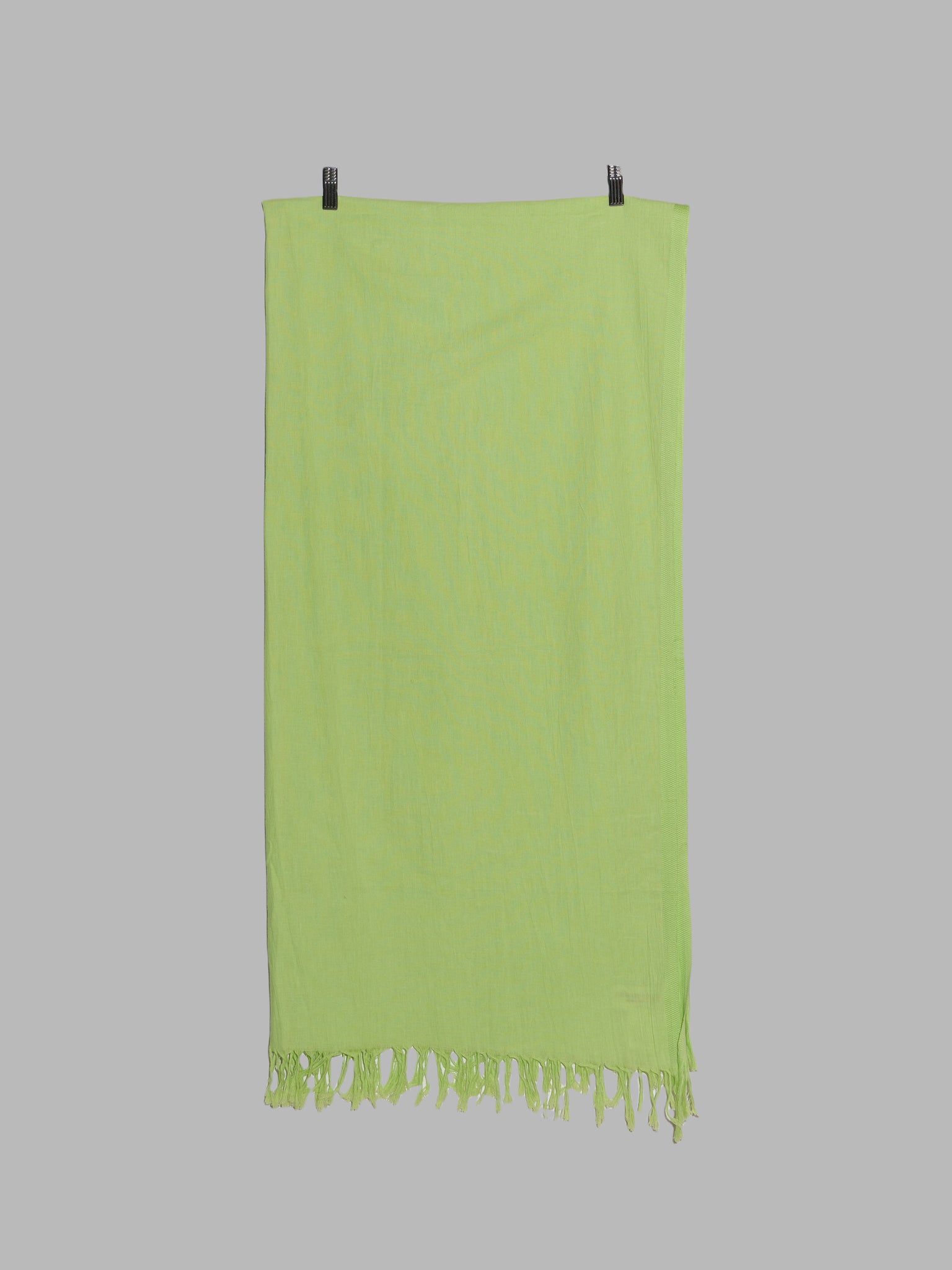 Robe de Chambre Comme des Garcons 1989 fluorescent green cotton scarf or shawl
