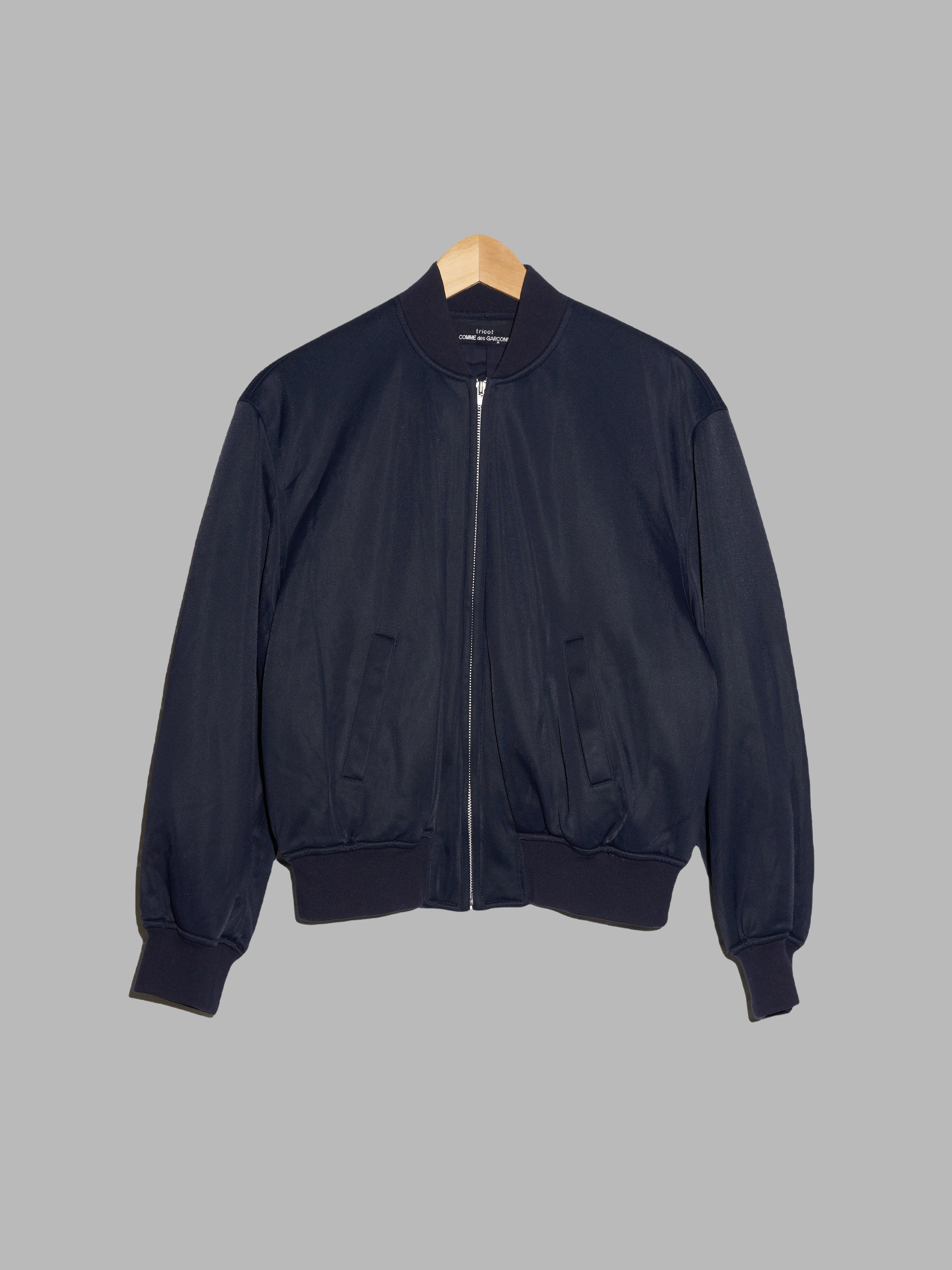 Tricot Comme des Garcons 1991 navy nylon padded MA-1 bomber jacket
