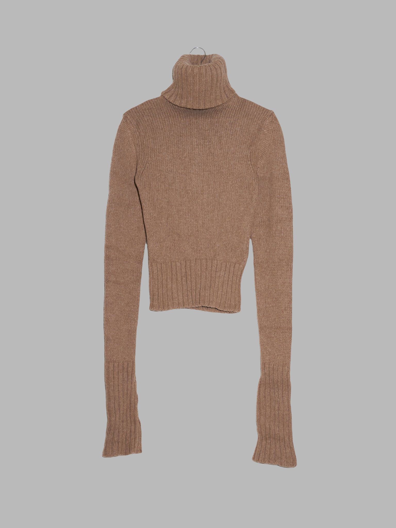 Viktor and Rolf brown wool extra long sleeve turtleneck jumper - size 40