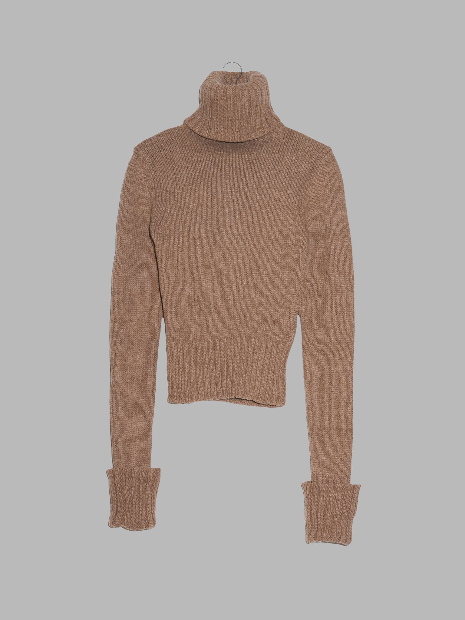 Viktor and Rolf brown wool extra long sleeve turtleneck jumper - size 40