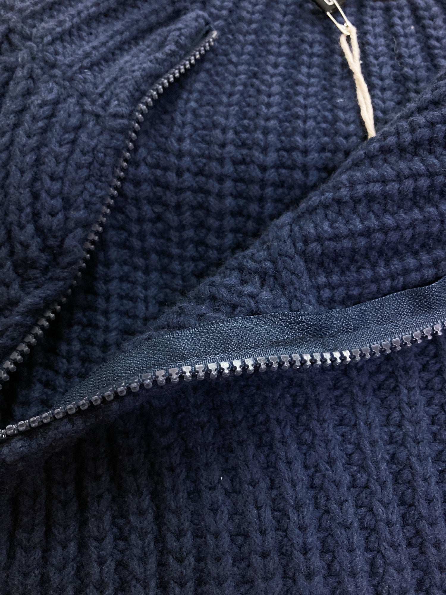 Alessandro Dell'acqua petrol blue wool rib knit double zip cardigan - size 40