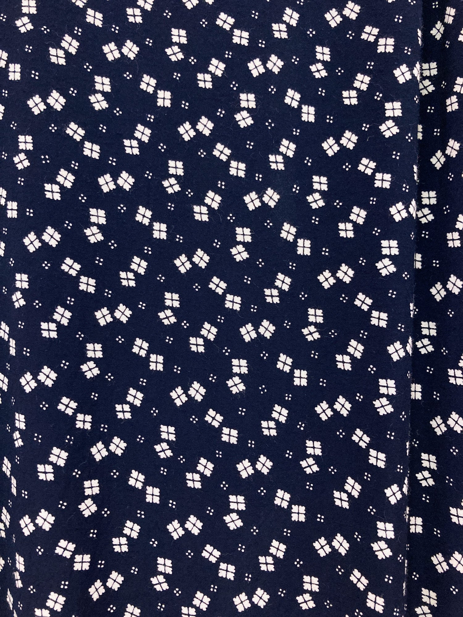 Robe de Chambre Comme des Garcons 1992 navy rayon square pattern camisole dress