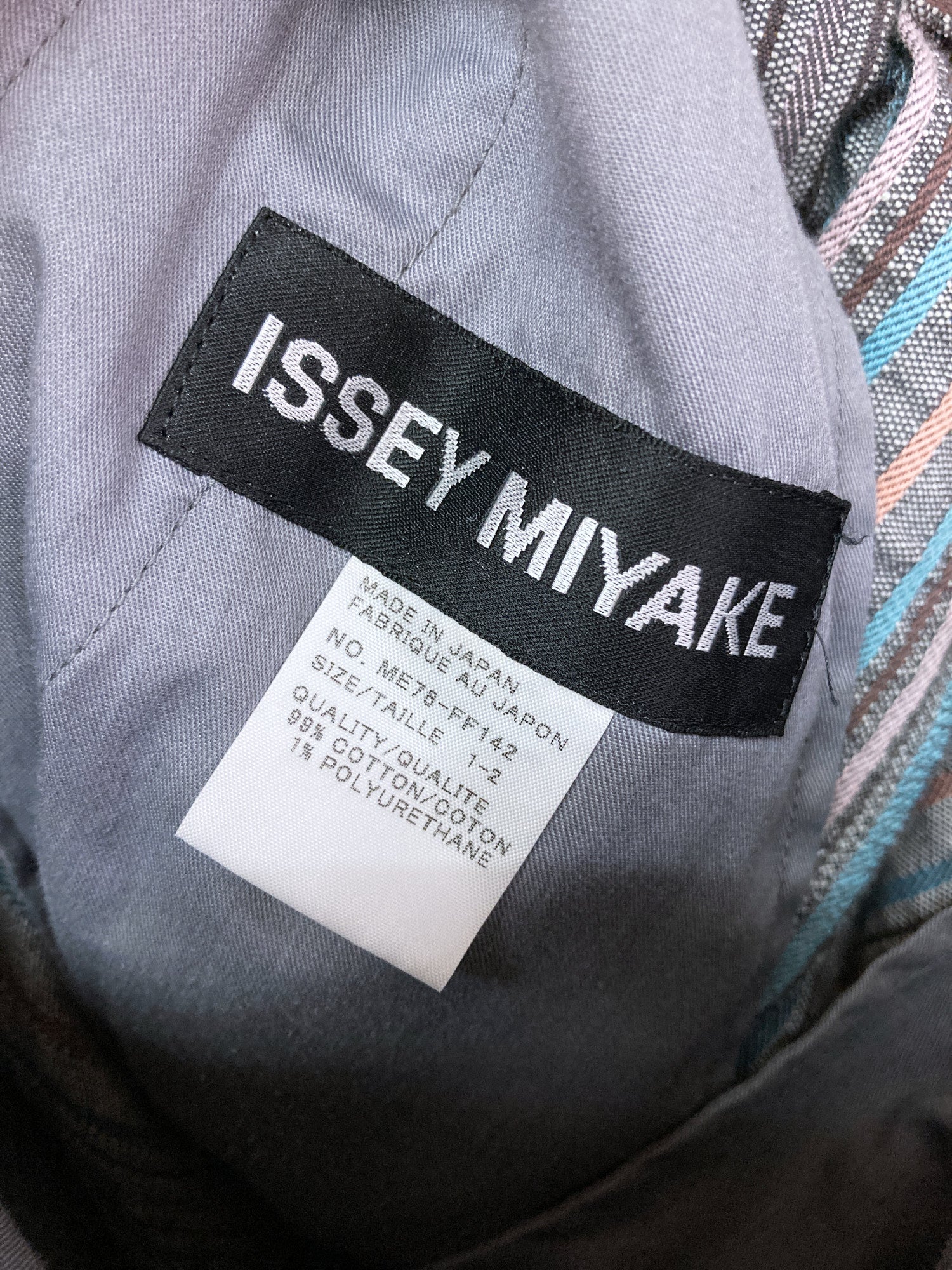 Issey Miyake Men 1990s multicolour cotton stripe wide leg trousers - size 1-2