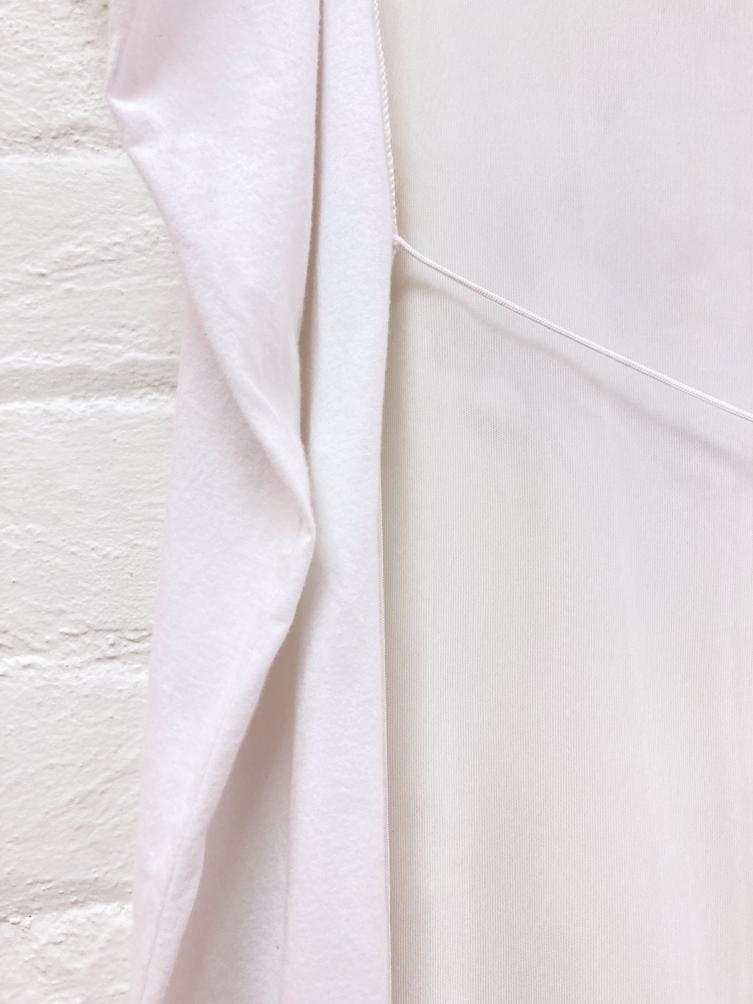 Jean Paul Gaultier Femme white cotton jersey drawstring waist rectangle skirt