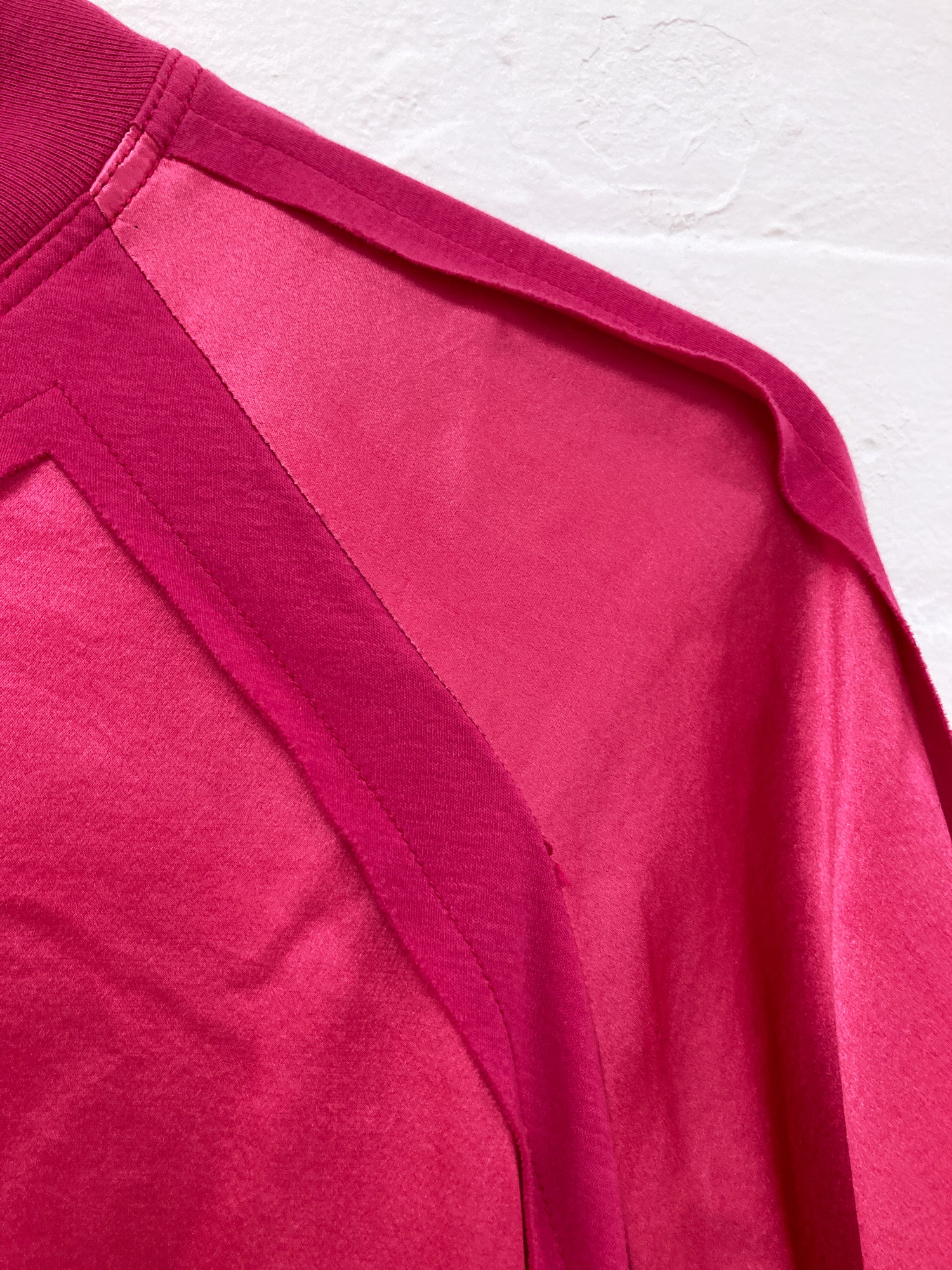 Martine Sitbon fuschia pink silk and cotton jersey zip jacket - size 38