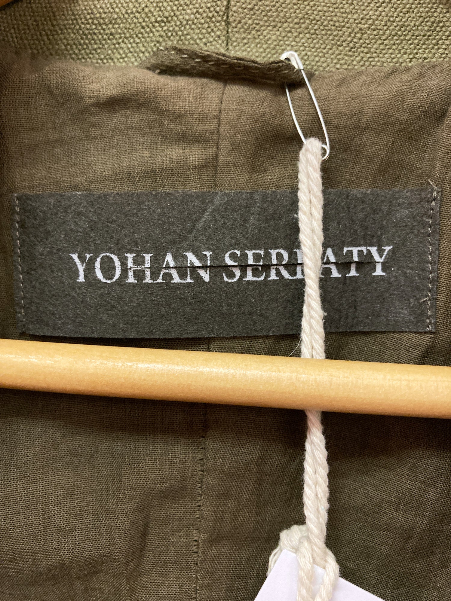 Yohan Serfaty SS2009 khaki cotton acetate hook closure jacket - womens 34 6