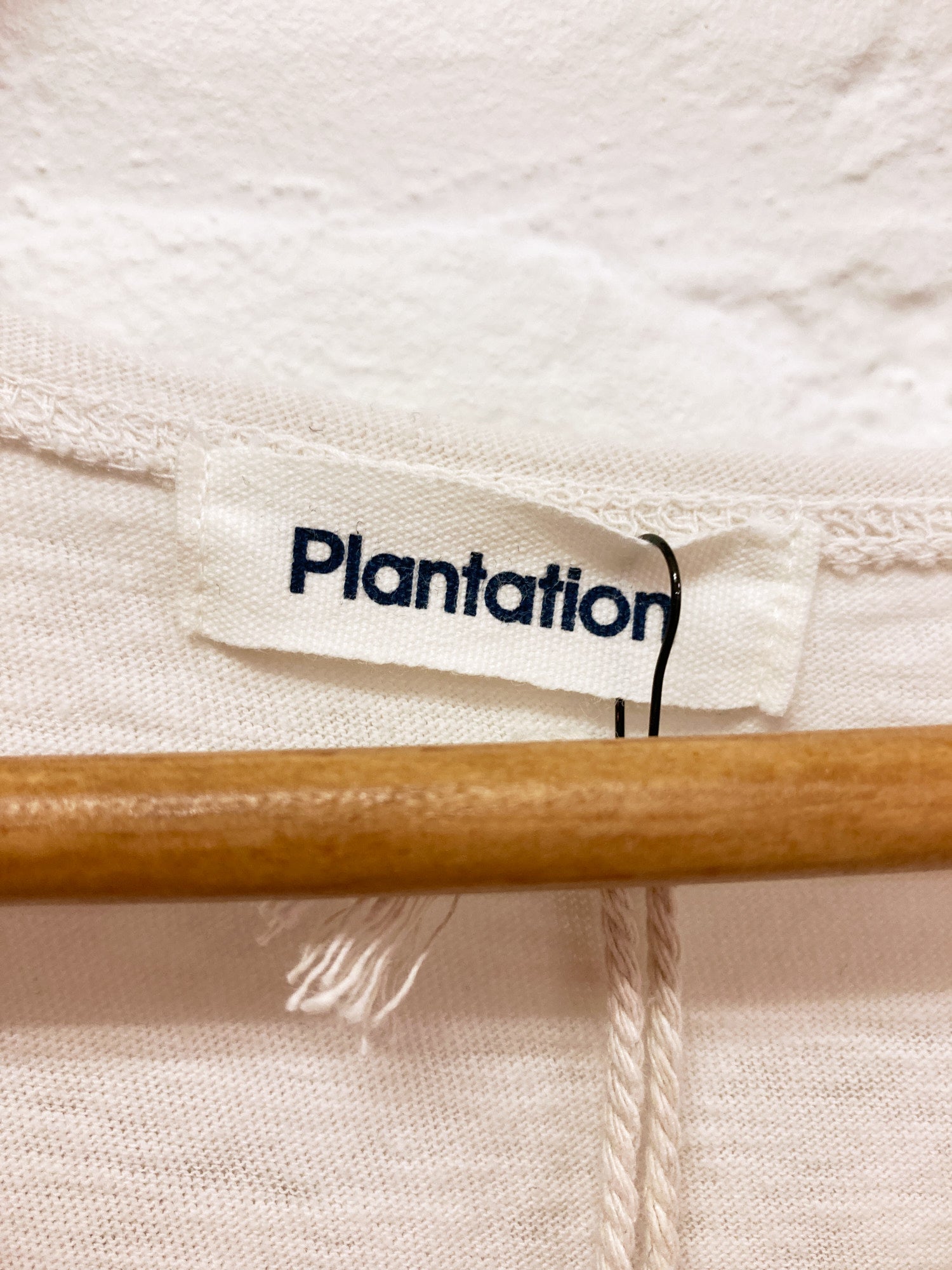 Plantation off white cotton jersey singlet - M S XS