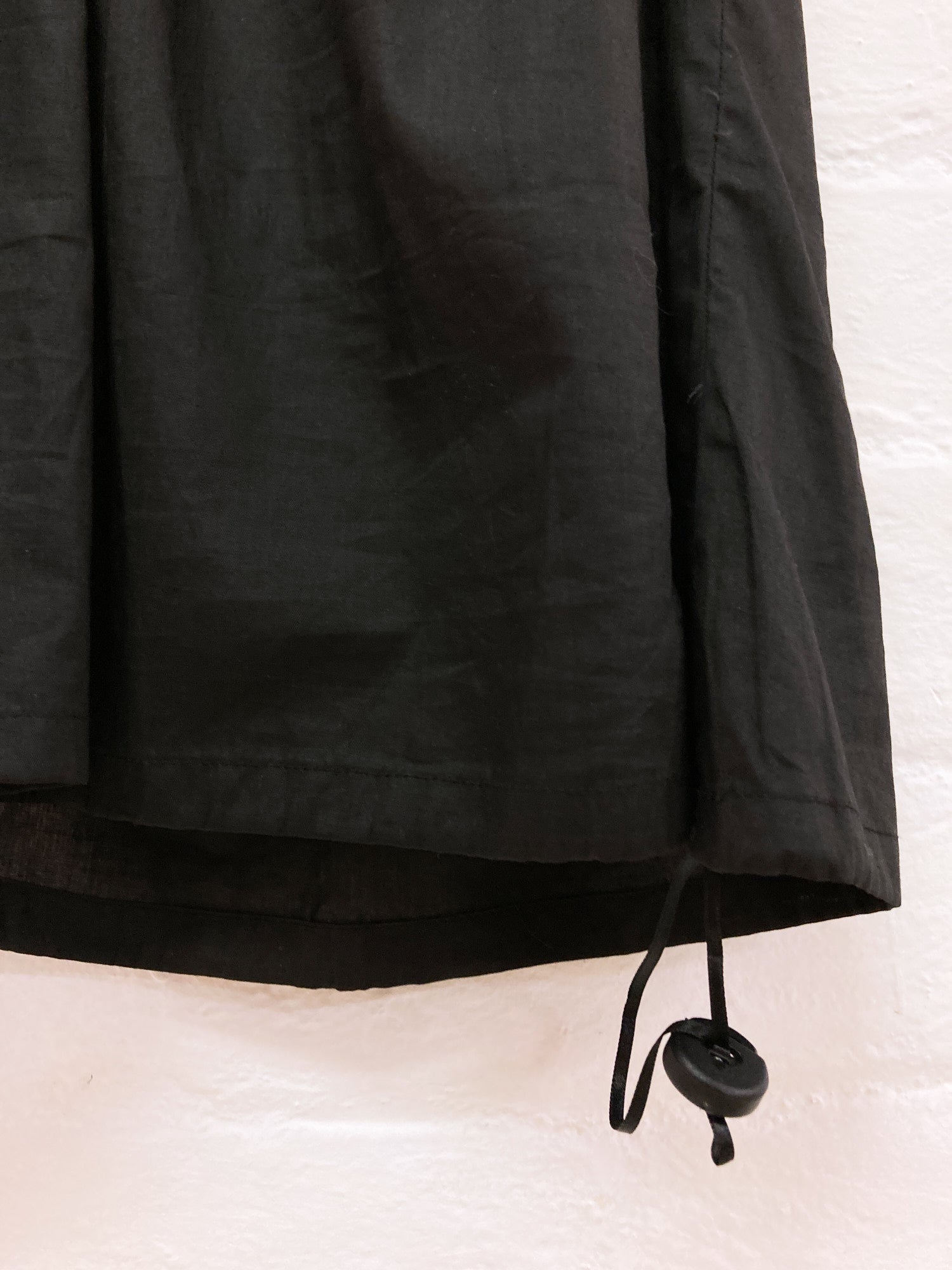 Christophe Lemaire black cotton poplin drawstring neck camisole top - size 1 S