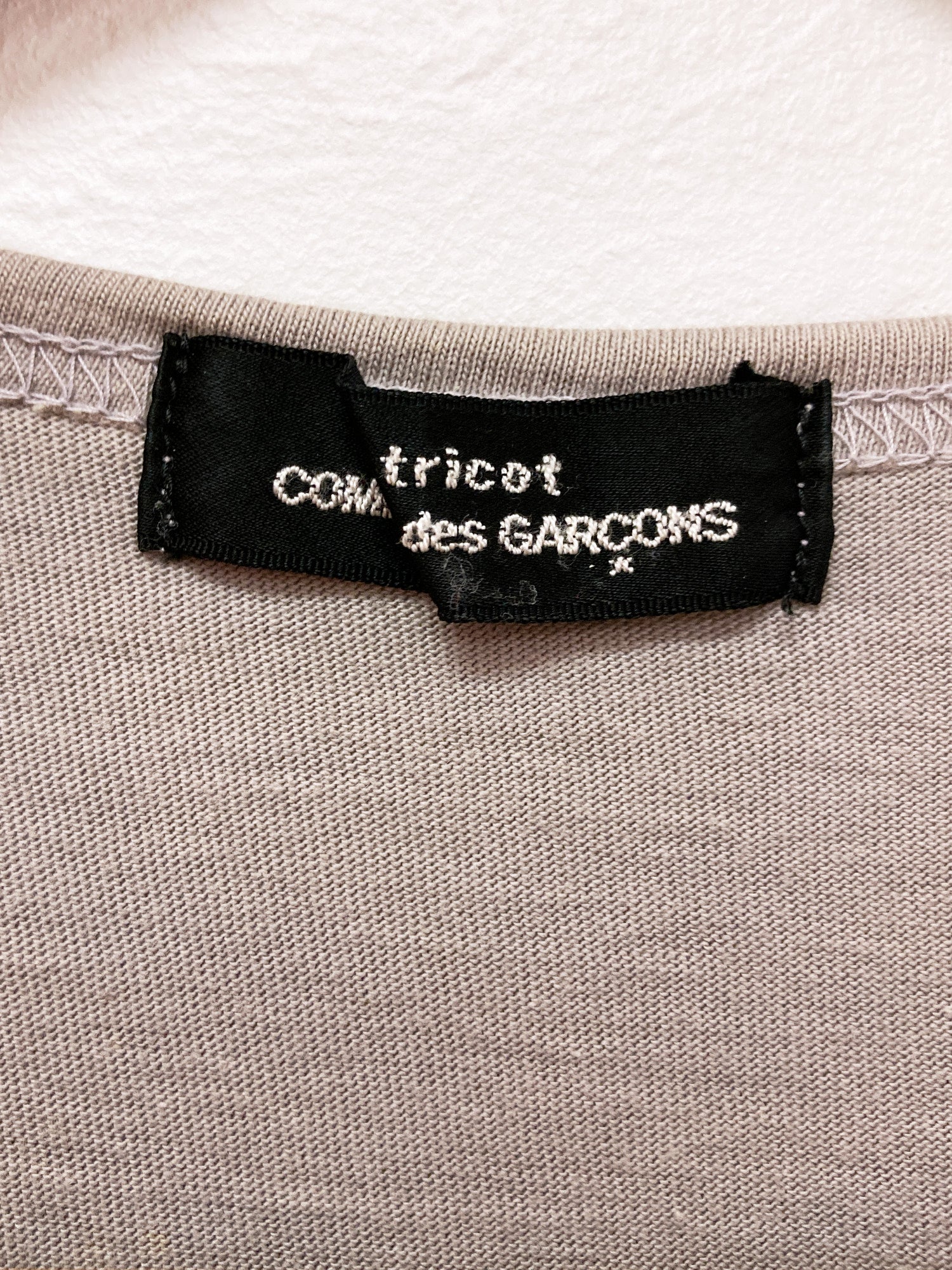 Tricot Comme des Garcons 2000 grey cotton jersey rug panel sleeveless top