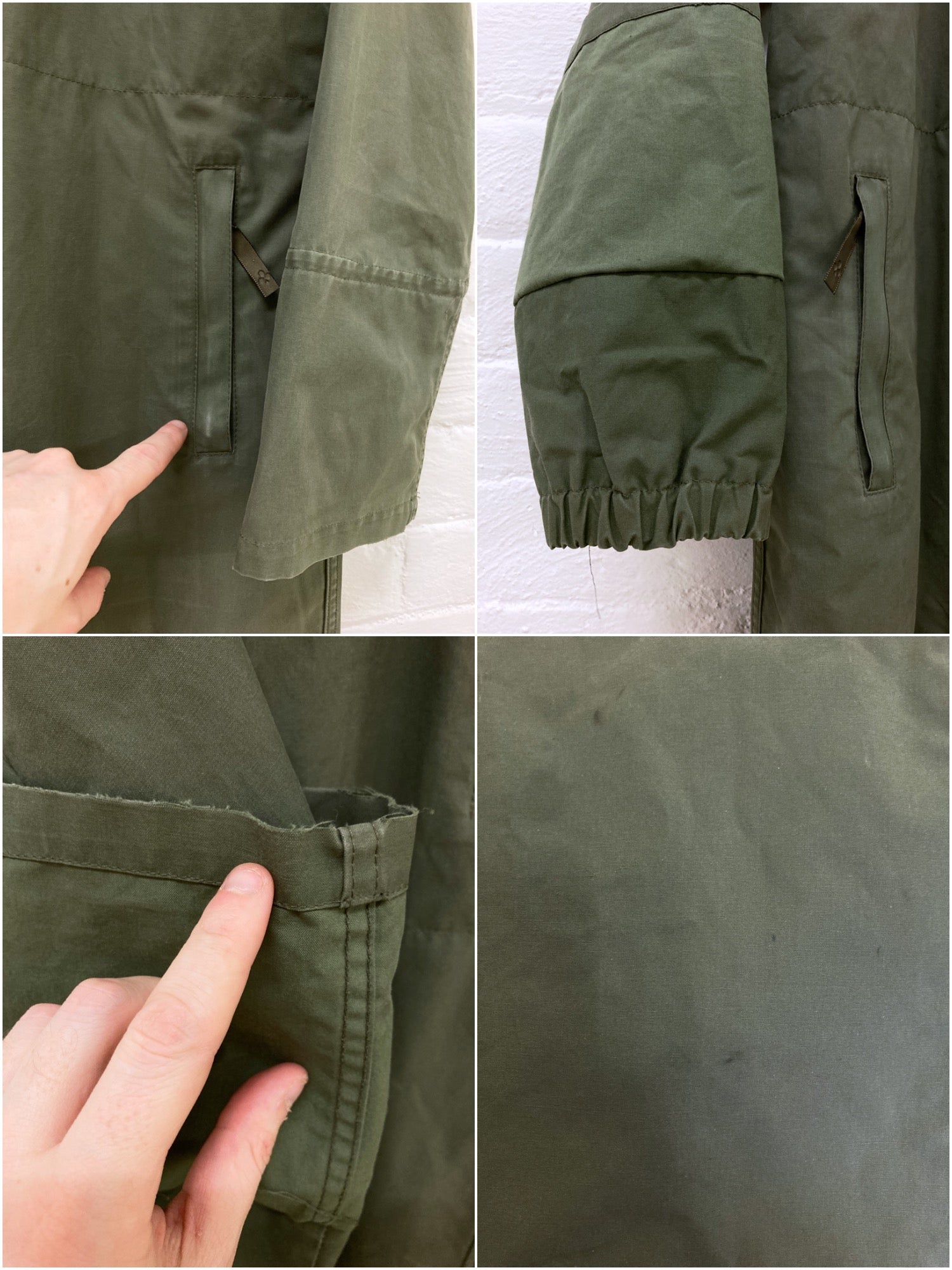 Christophe Lemaire 1990s - 2000s khaki canvas high neck hooded 