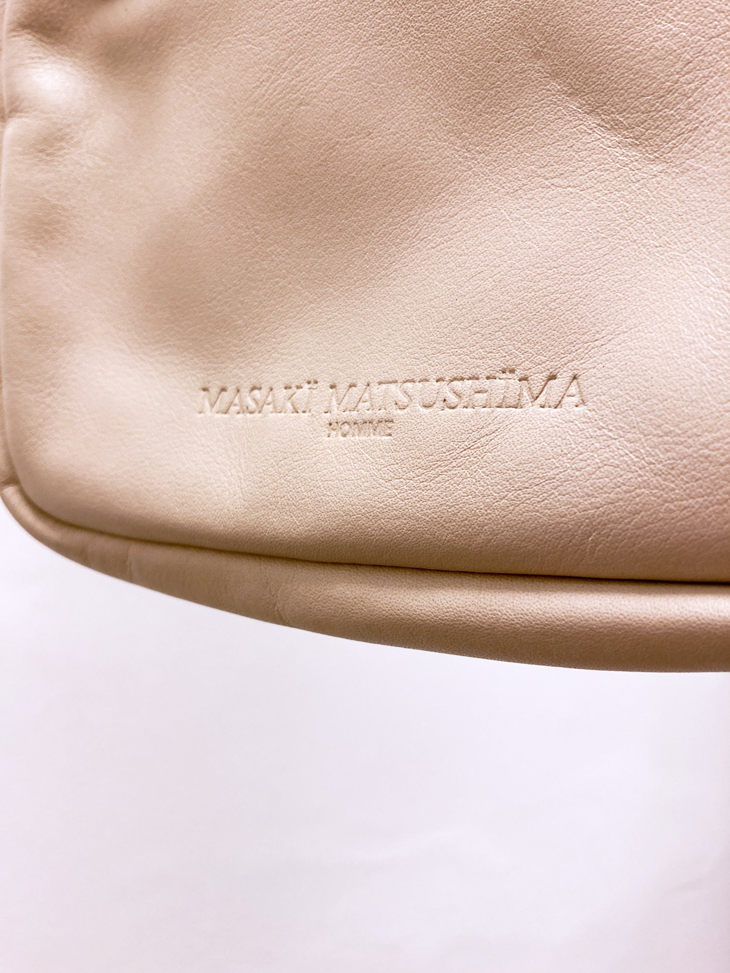 Masaki Matsushima Homme cream leather shoulder bag – Filter store