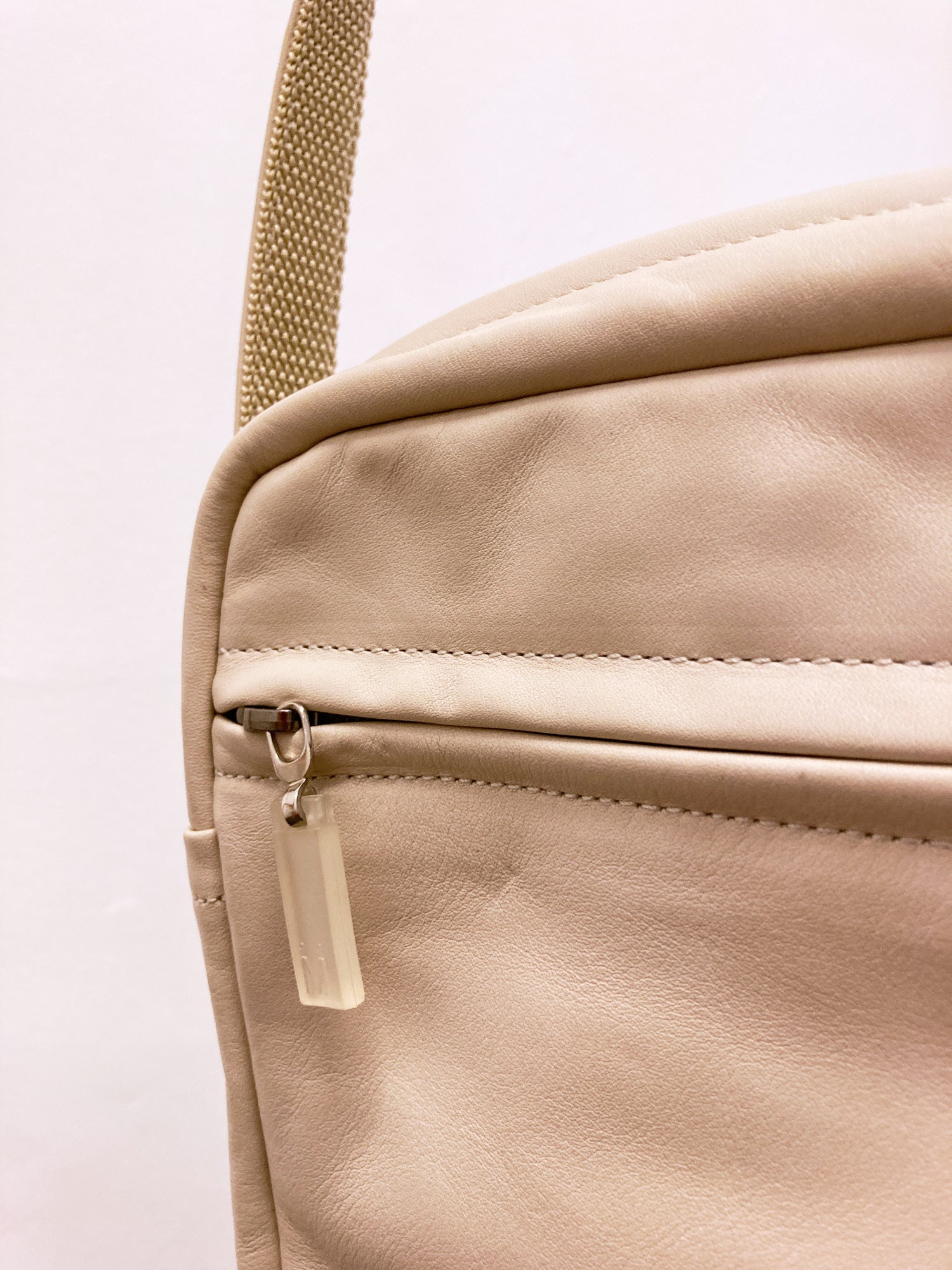 Masaki Matsushima Homme cream leather shoulder bag