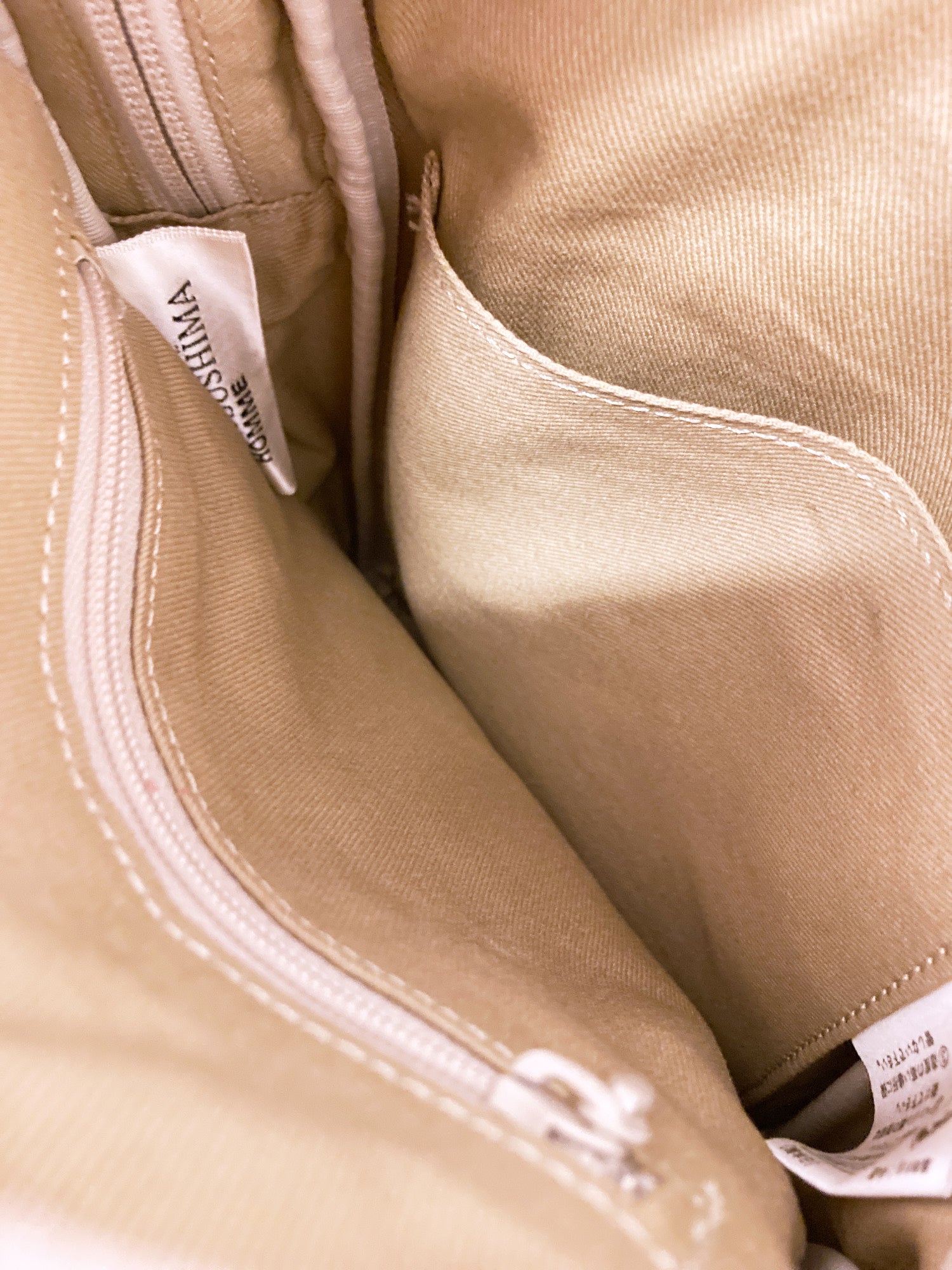 Masaki Matsushima Homme cream leather shoulder bag – Filter store